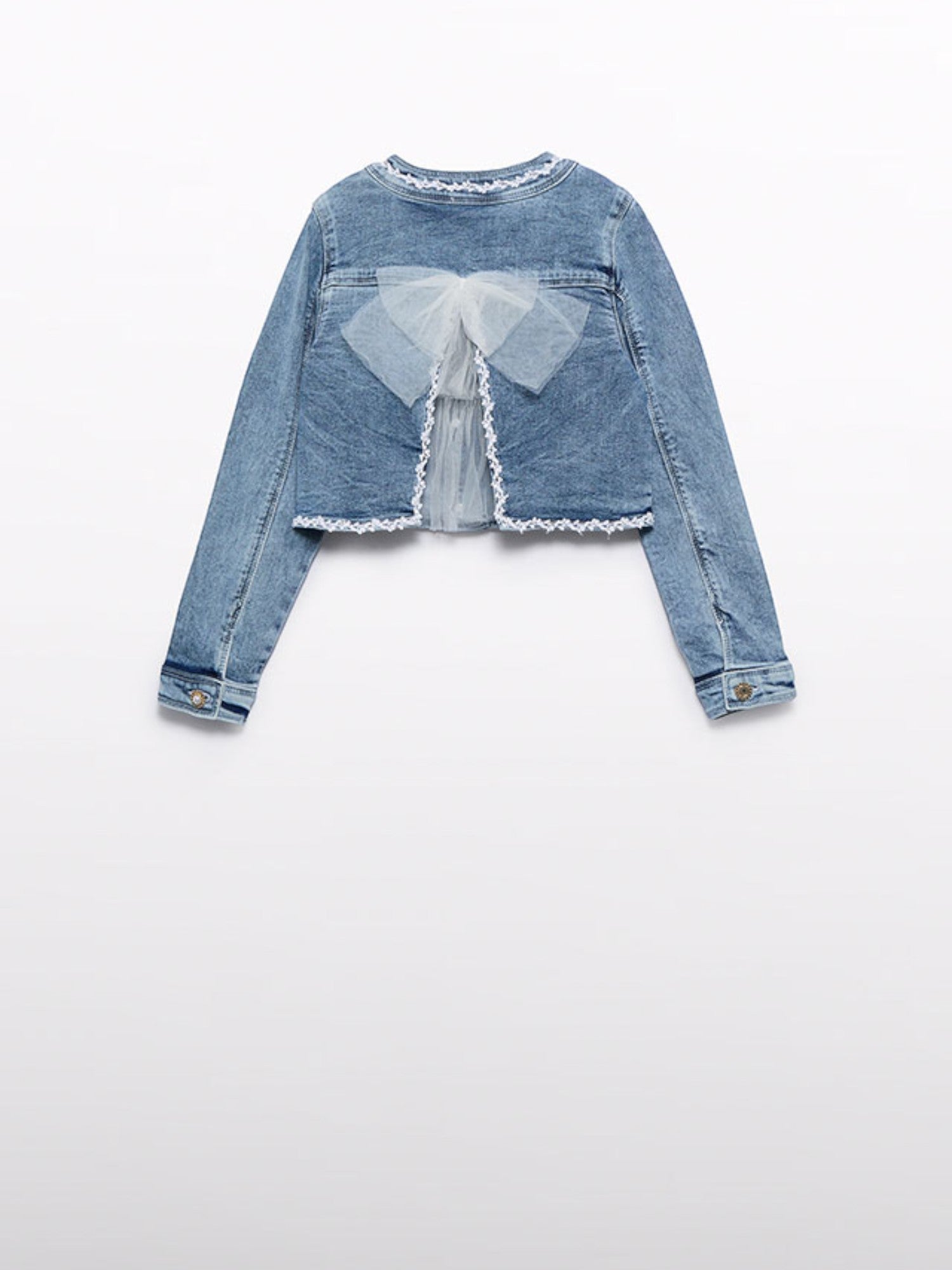 Giacca jeans applicazioni Bimba JEANS 5369 /80 - NANU' BABY