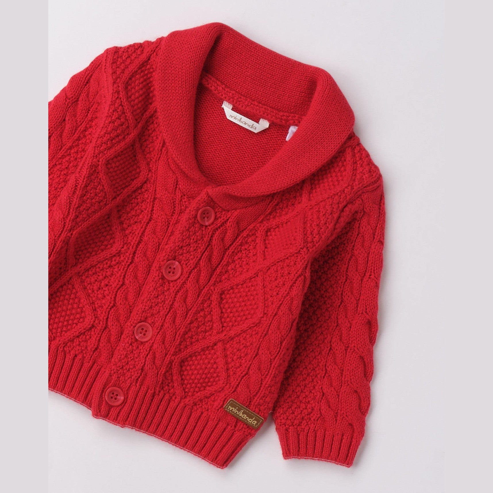 Cardigan Scaldacuore Bimbo Rosso 3F657/2253 - NANU' BABY