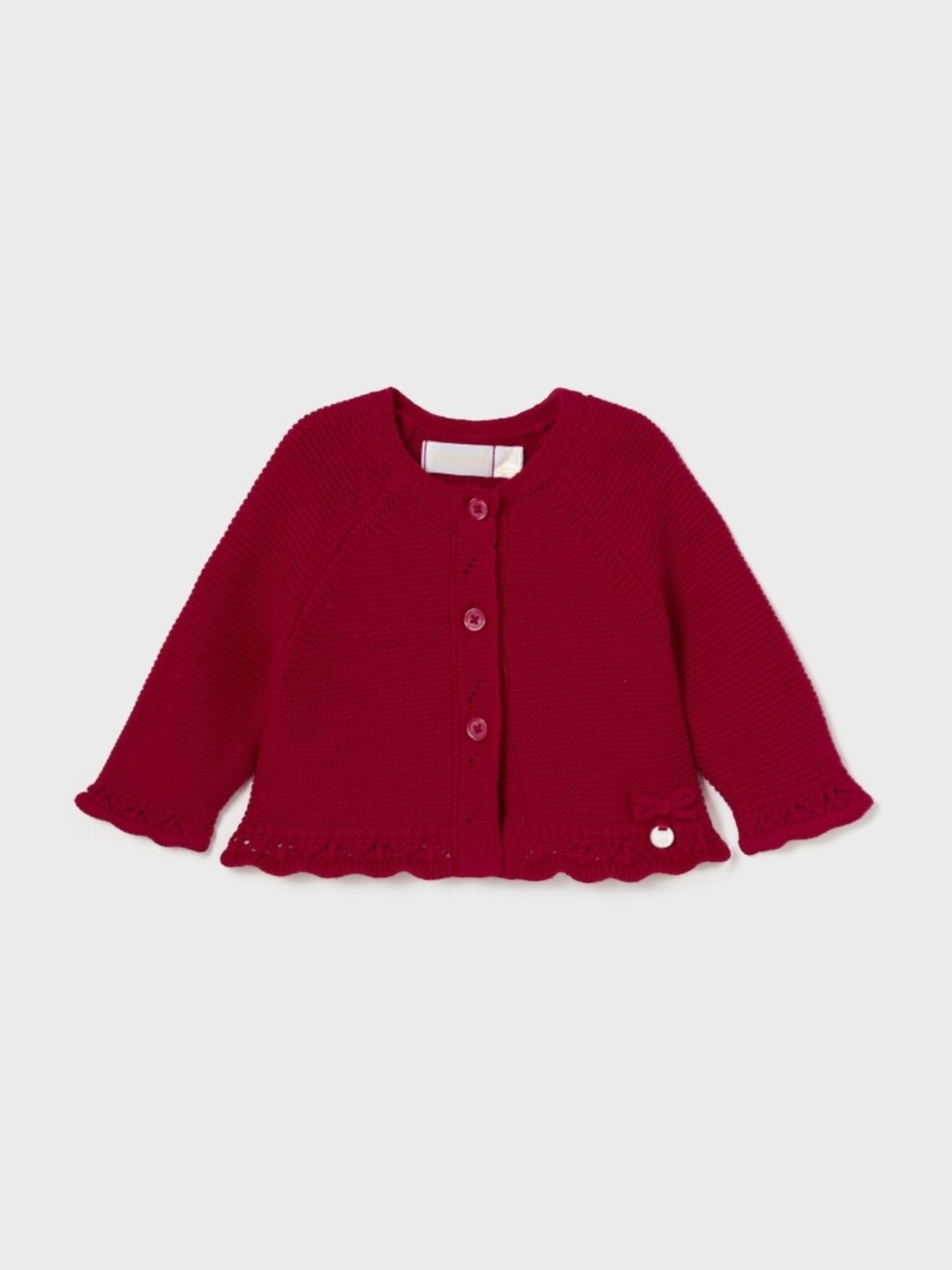 Giacchino lungo maglia Bimba ROSSO 2D-2301/RS - NANU' BABY