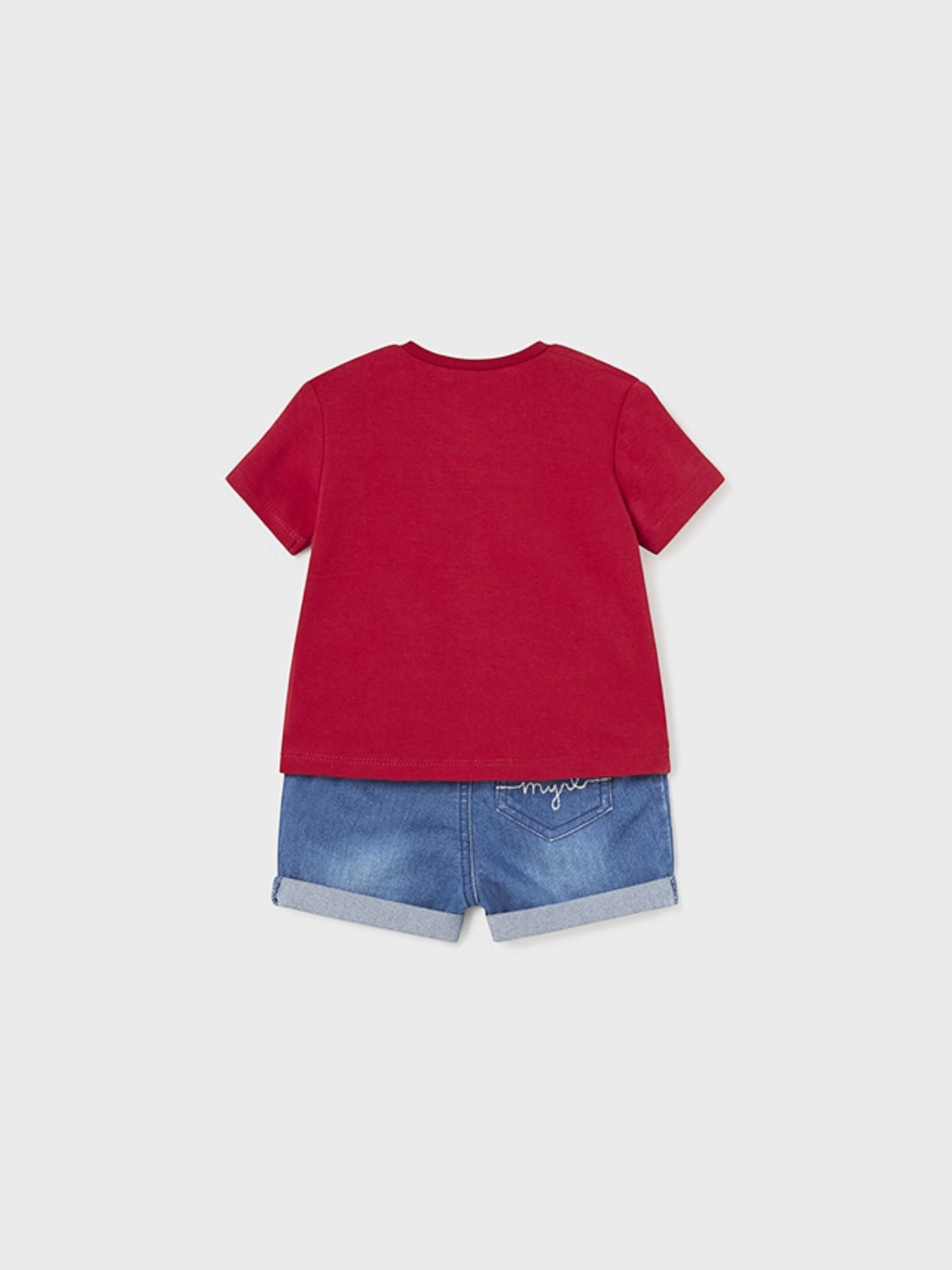 Comp.pant.corto jeans Bimbo ROSSO 1209 - NANU' BABY