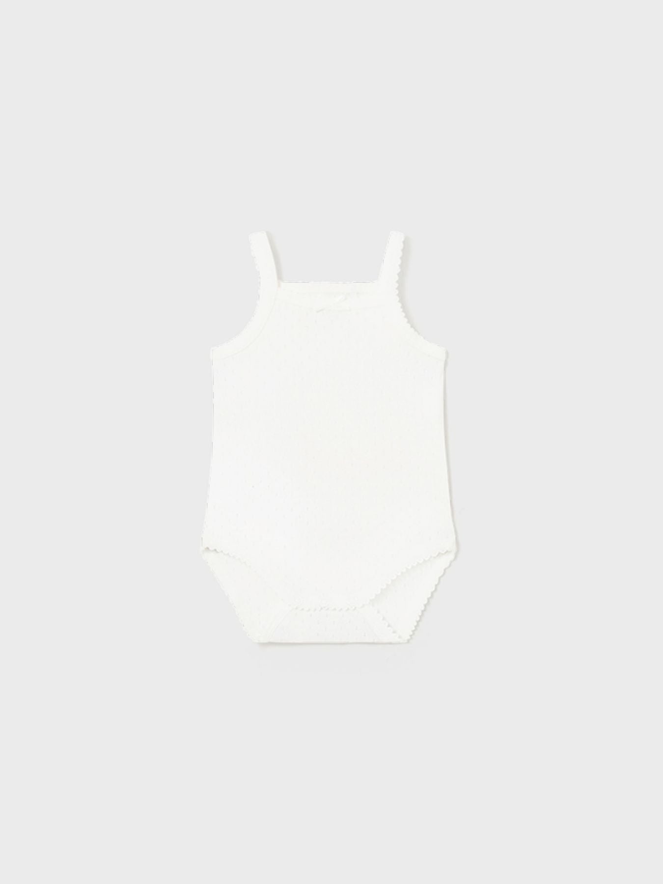 Body m/s traforato Neonata ECRU 1790/E - NANU' BABY