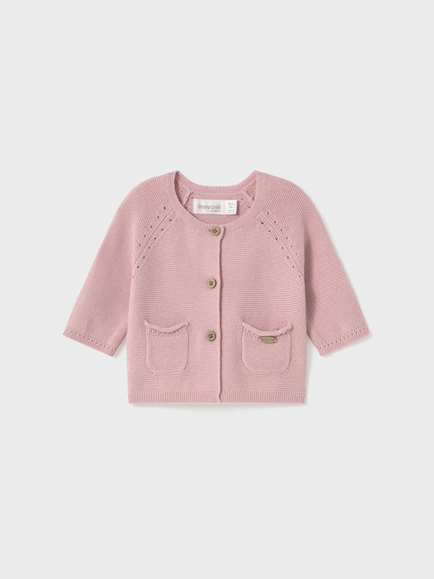 Giacchino lungo maglia Bimba ROSA 1307 /R - NANU' BABY