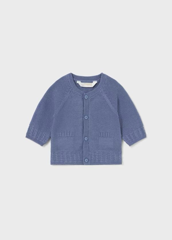 Cardigan basic in caldo cotone Bimbo CIELO 2301-W - NANU' BABY