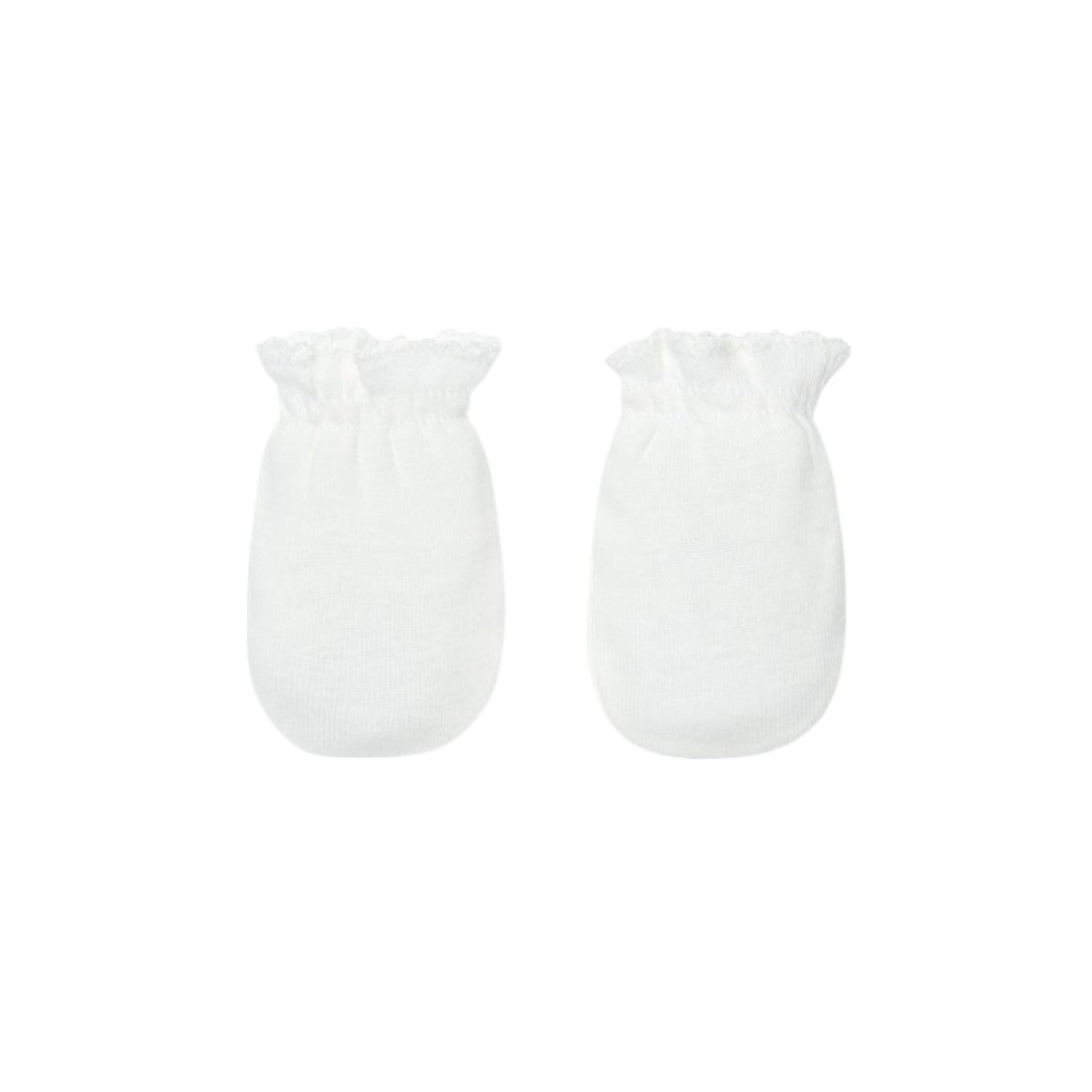 Manopoline in cotone Neonato Bianco 8800 - NANU' BABY