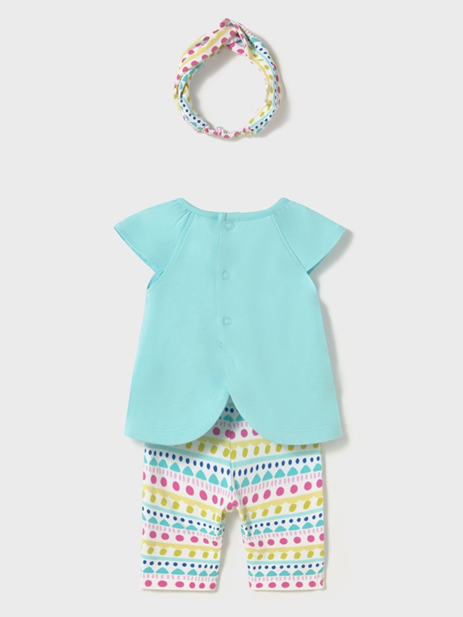 Completo leggings capri e cerchietto Bimba VERDE 1763 - NANU' BABY