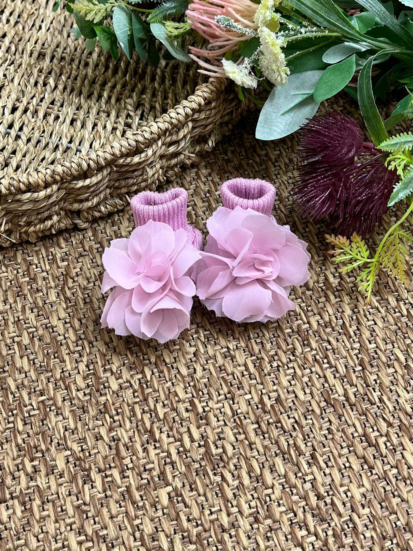Babbucce Fiore Neonata CORALLO EL35S - NANU' BABY