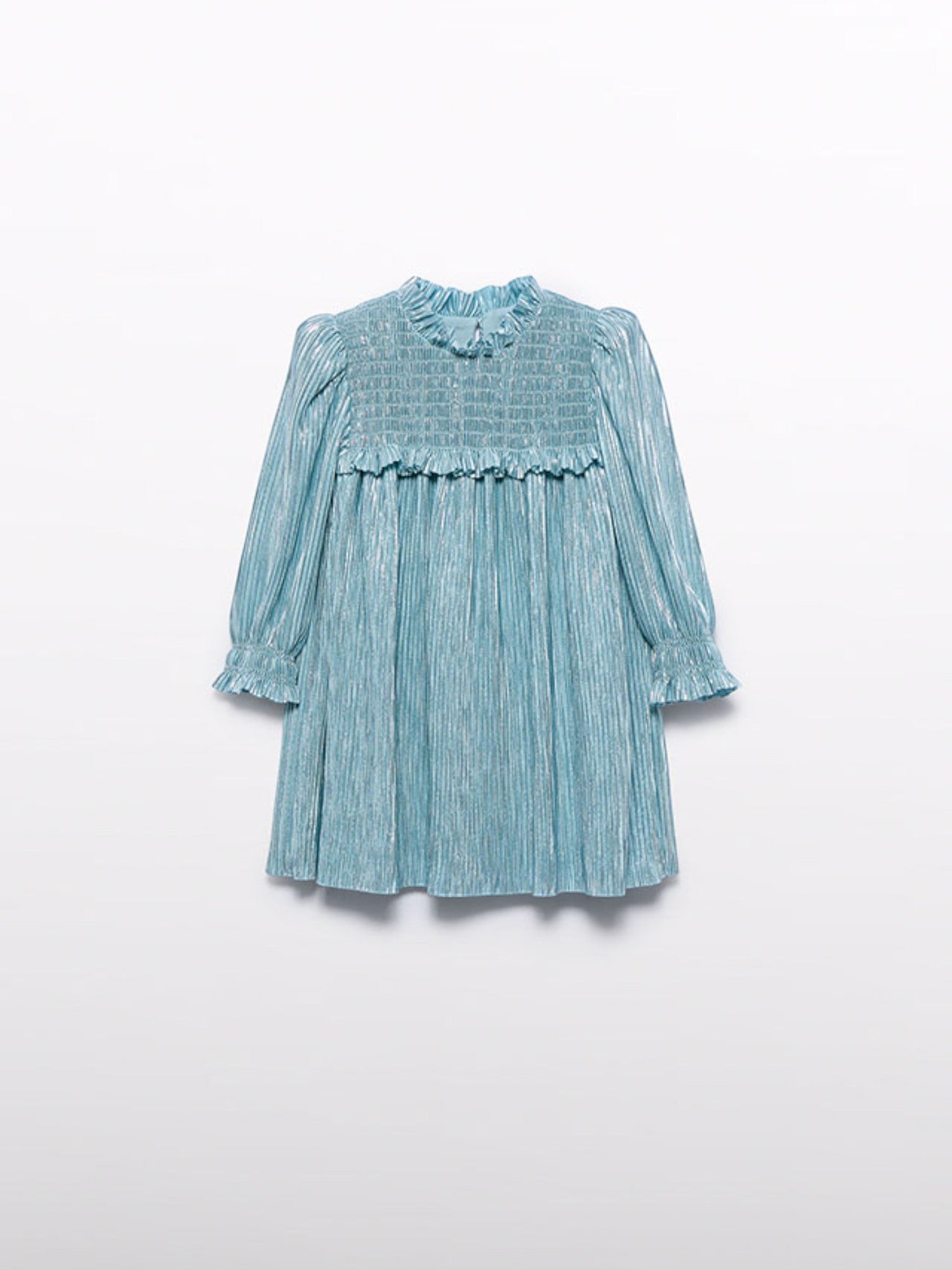Abito plissato Bimba Verde 5510/9 - NANU' BABY