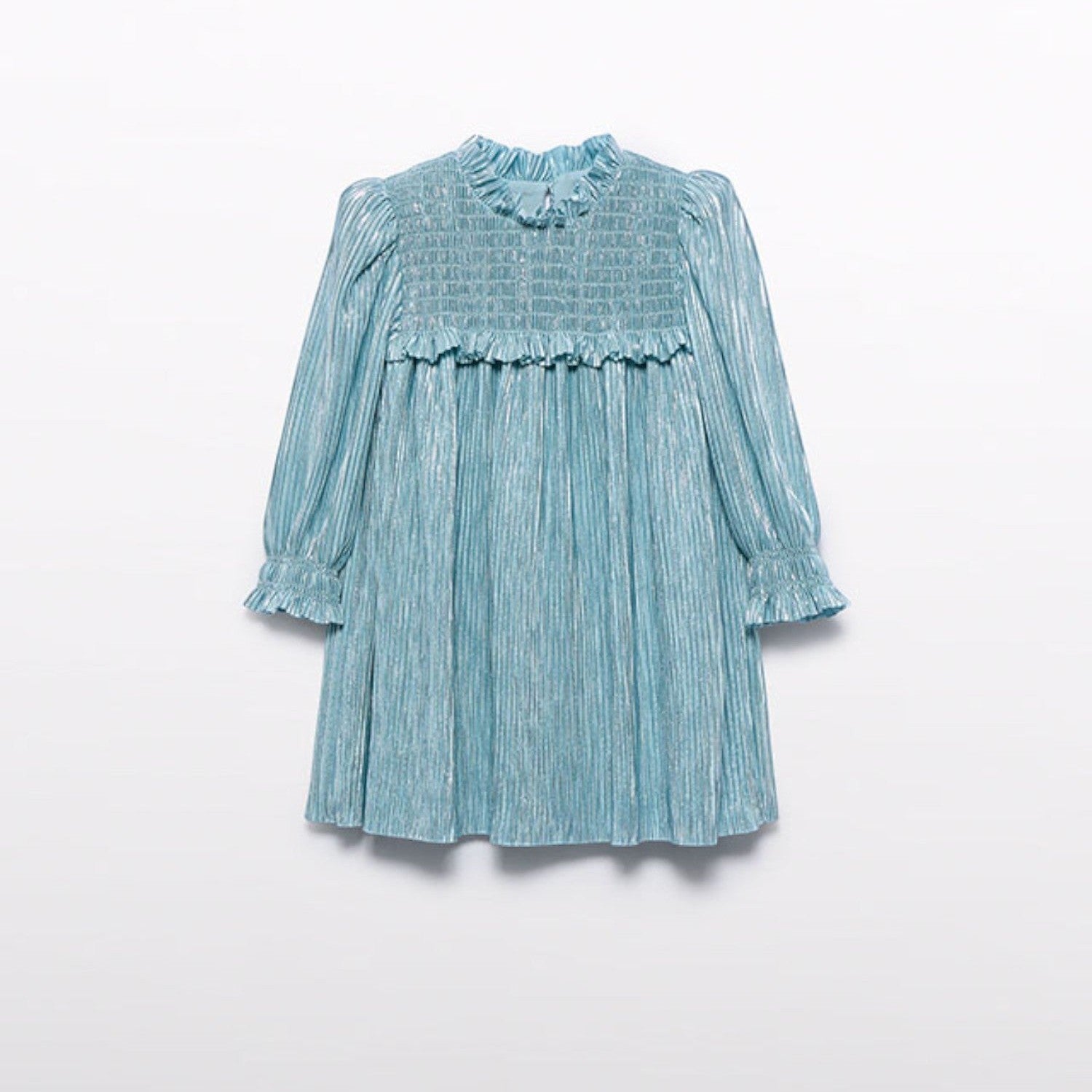 Abito plissato Bimba Verde 5510/9 - NANU' BABY