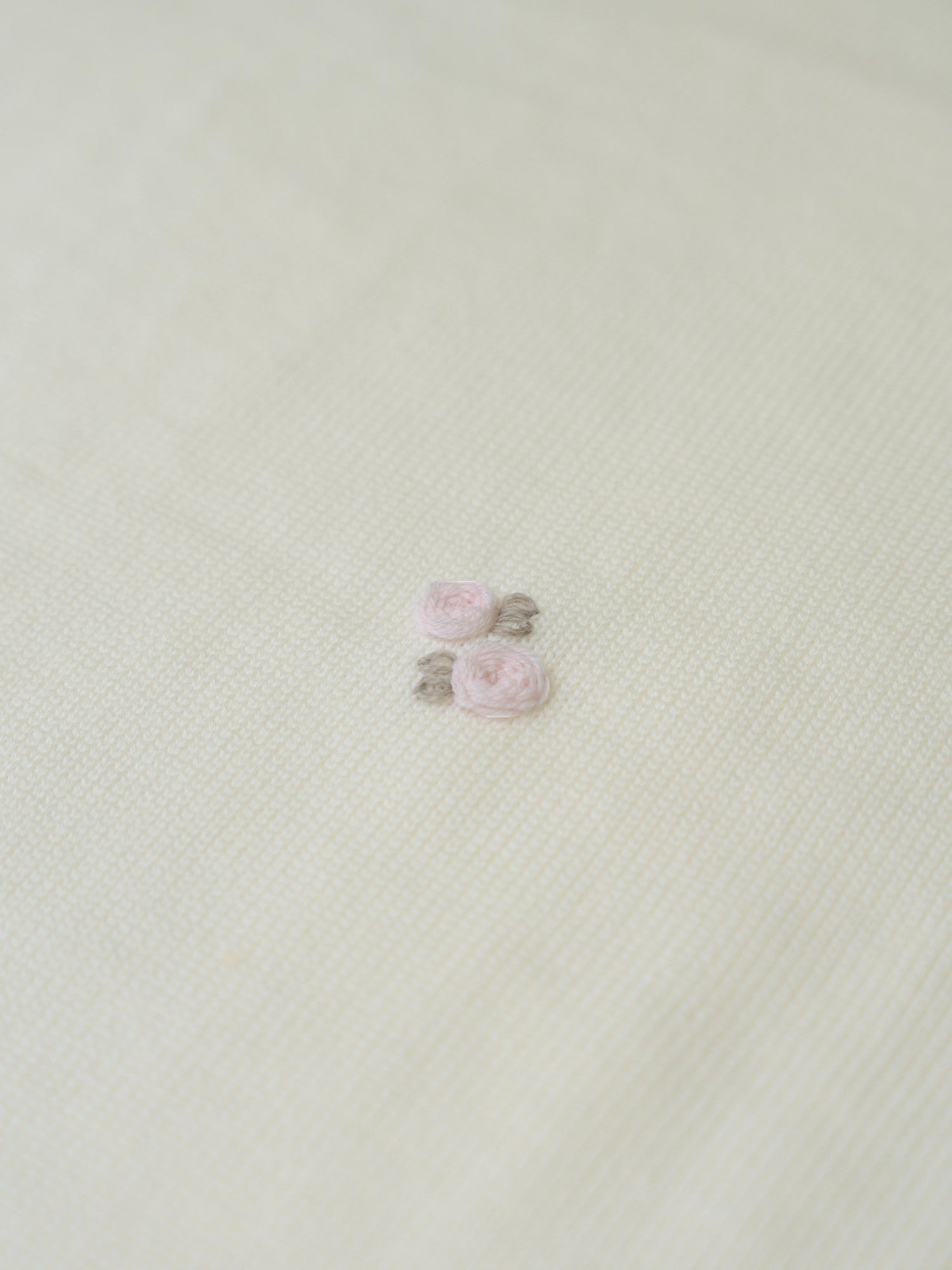 Coperta Neonato in Pura Lana Vergine 100% – Rosa e Avorio | Marlù IN1080/R - NANU' BABY