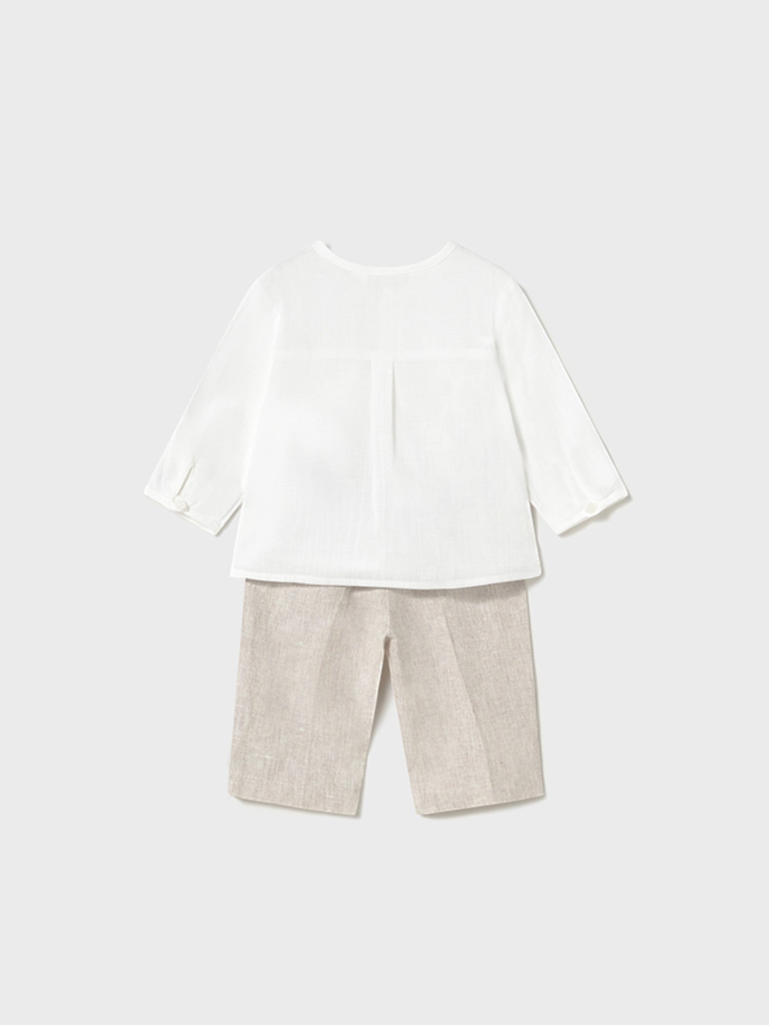 Completo pantalone lungo/camicia Bimbo BIANCO 1564 /B - NANU' BABY