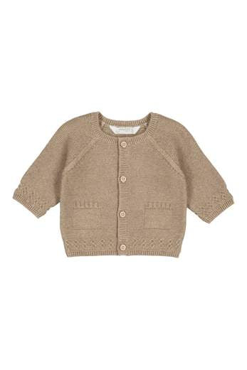 Cardigan basic in caldo cotone Bimbo GRIGIO 2301-G