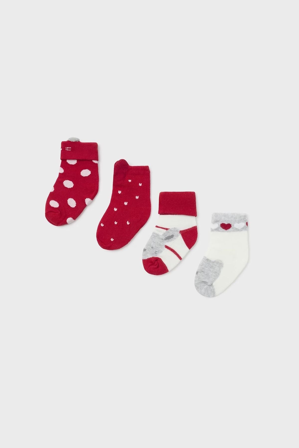 Set 4 Calze Rosso 9658/A - NANU' BABY