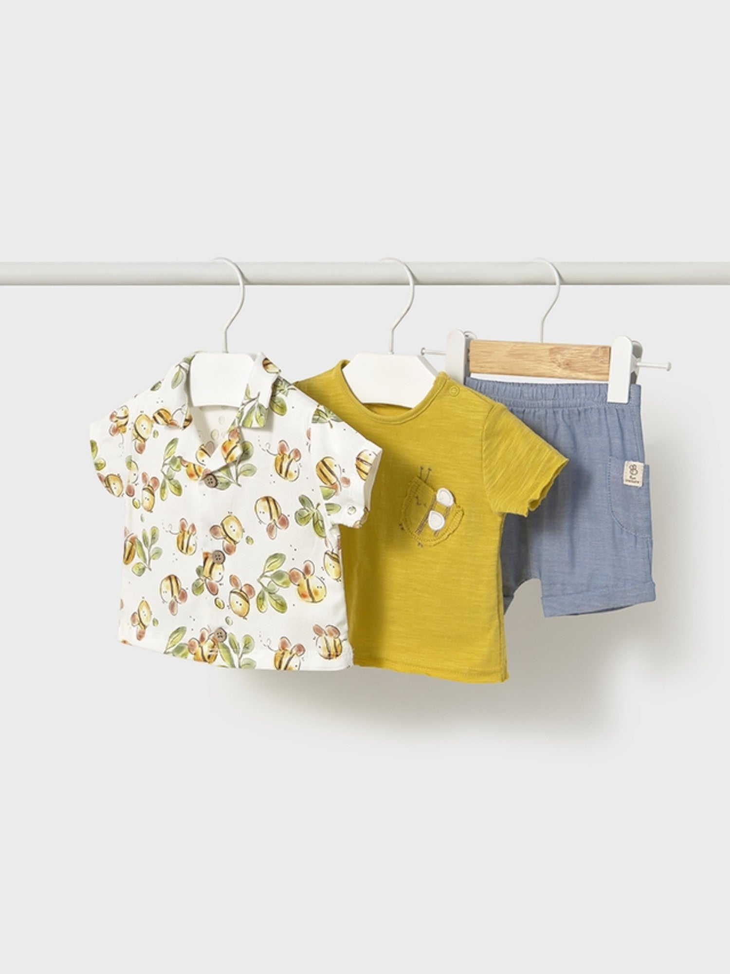 Completo pantalone corto overshirt Bimbo VERDE 1205 /V - NANU' BABY