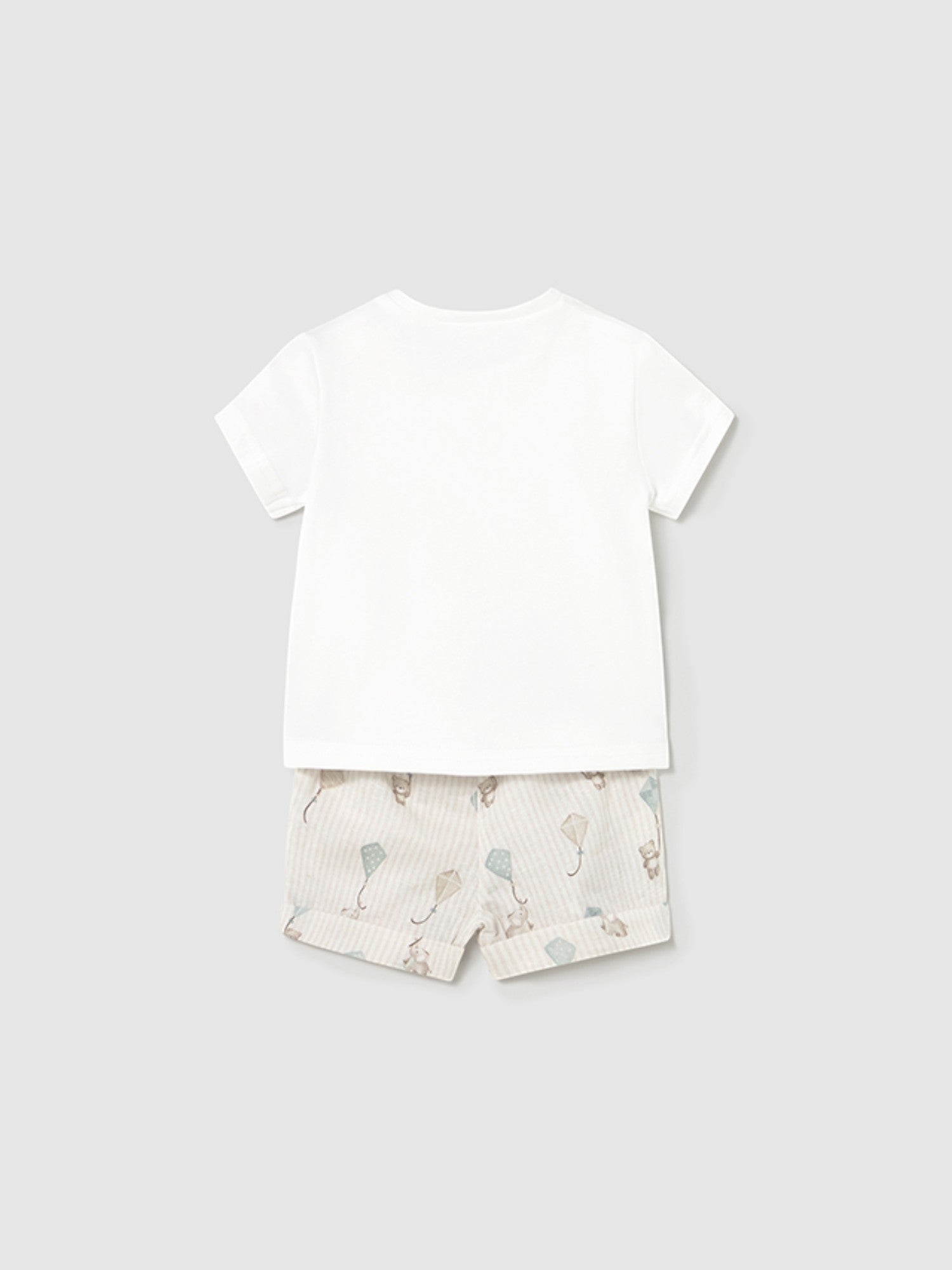 Completo pantalone corto maglietta Bimbo BIANCO 1202 /B - NANU' BABY