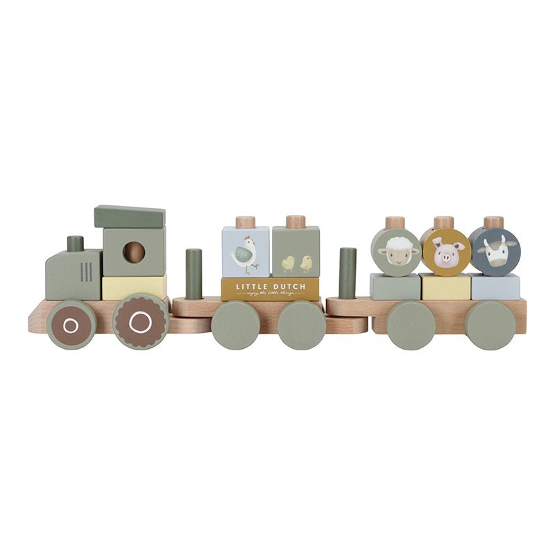 Trenino impilabile, trattore, piccola fattoria MULTICOLORE LD7154 - NANU' BABY