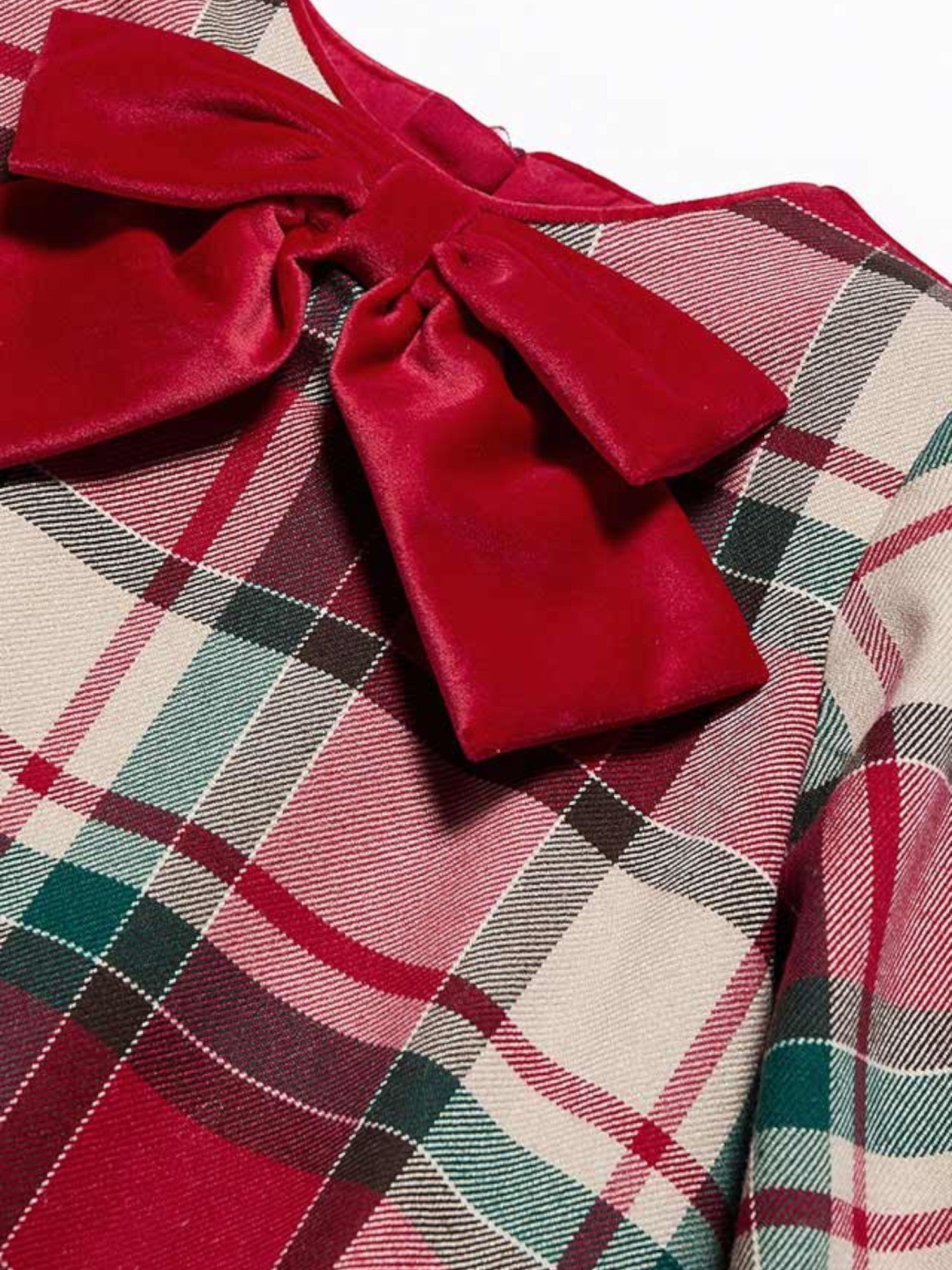 Abito quadri Bimba Rosso 5509/2 - NANU' BABY