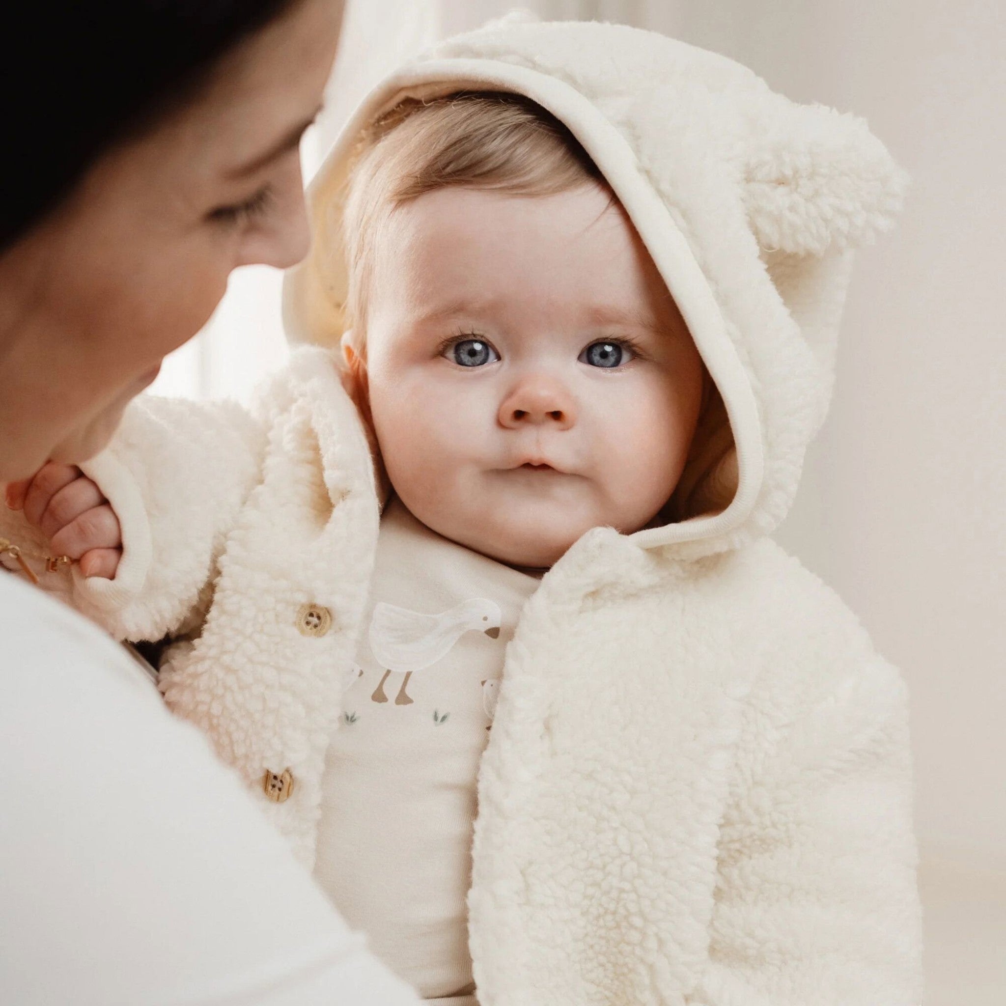 Giacca Teddy Bimba Bianco CL25092111