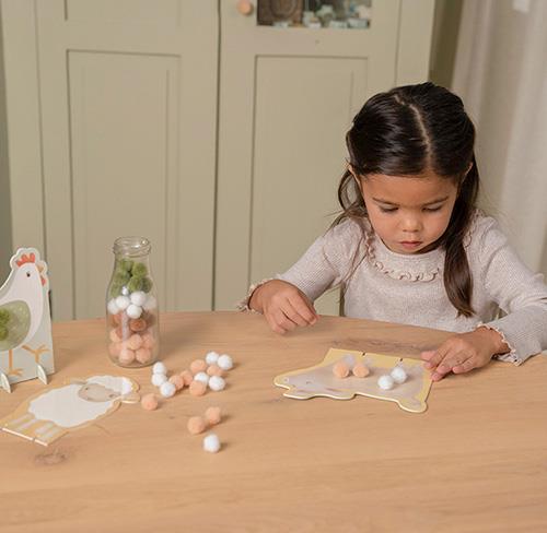 Set di bricolage Pom-pom Piccola fattoria MULTICOLORE 125667 - NANU' BABY