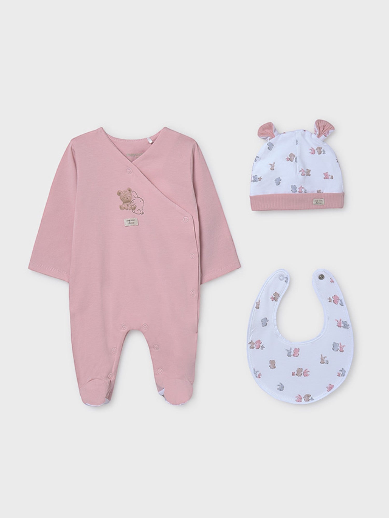 Set regalo pigiama Neonata ROSA 9907 /R - NANU' BABY