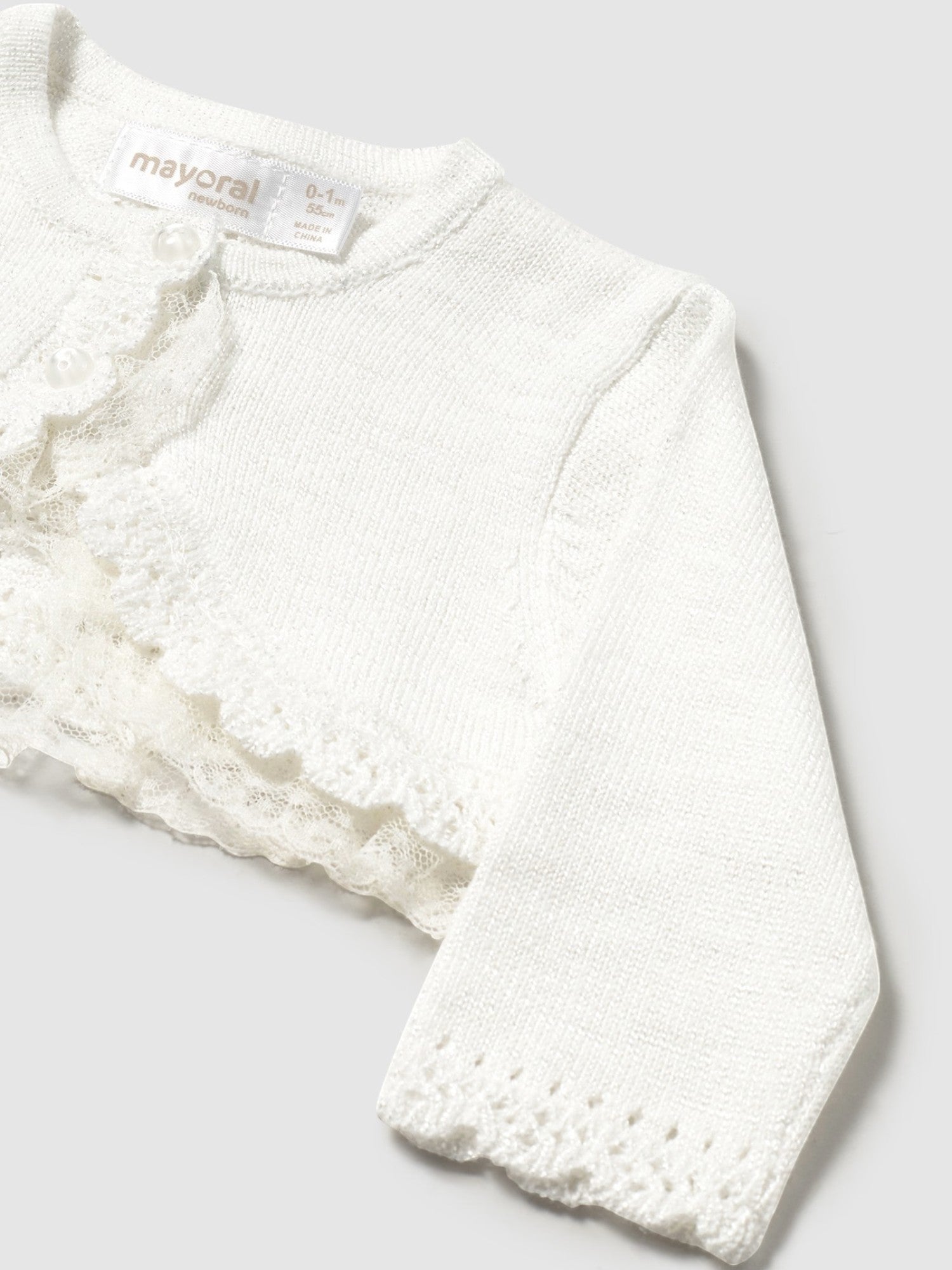 Cardigan cerimonia Bimba NATURAL 1308/16 - NANU' BABY