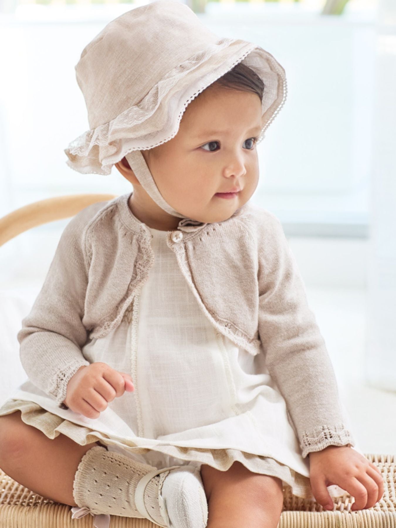 Giacchino in maglia basico Bimba BEIGE 318 - NANU' BABY