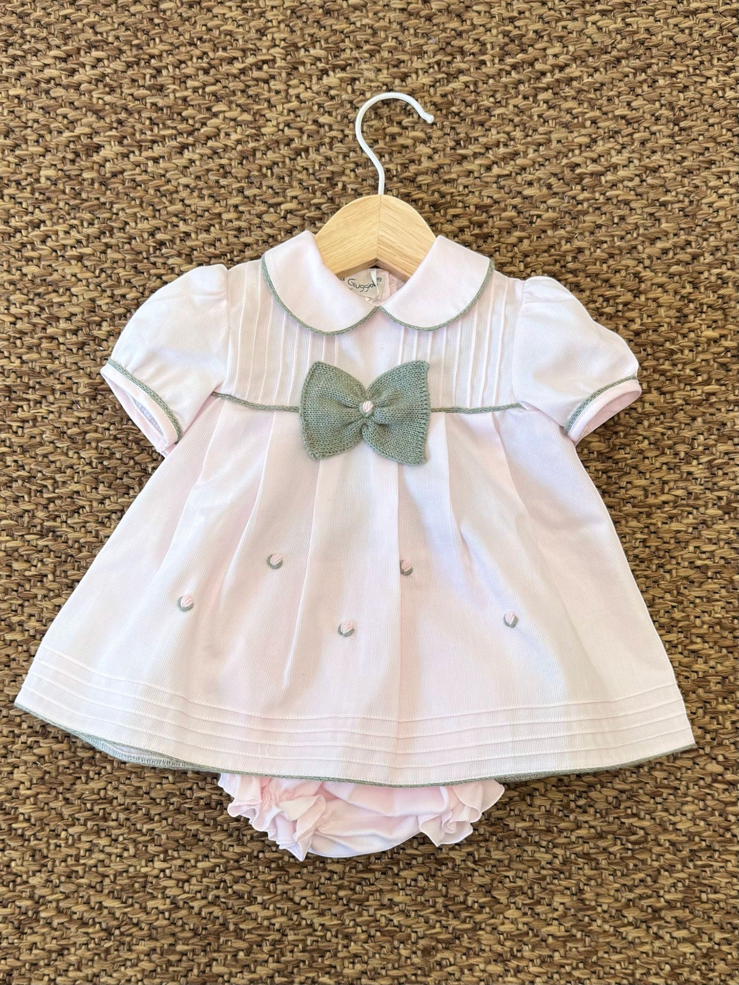 Completo nascita Fiocco in rilievo Bimba ROSA BRINDISI 1445 - NANU' BABY