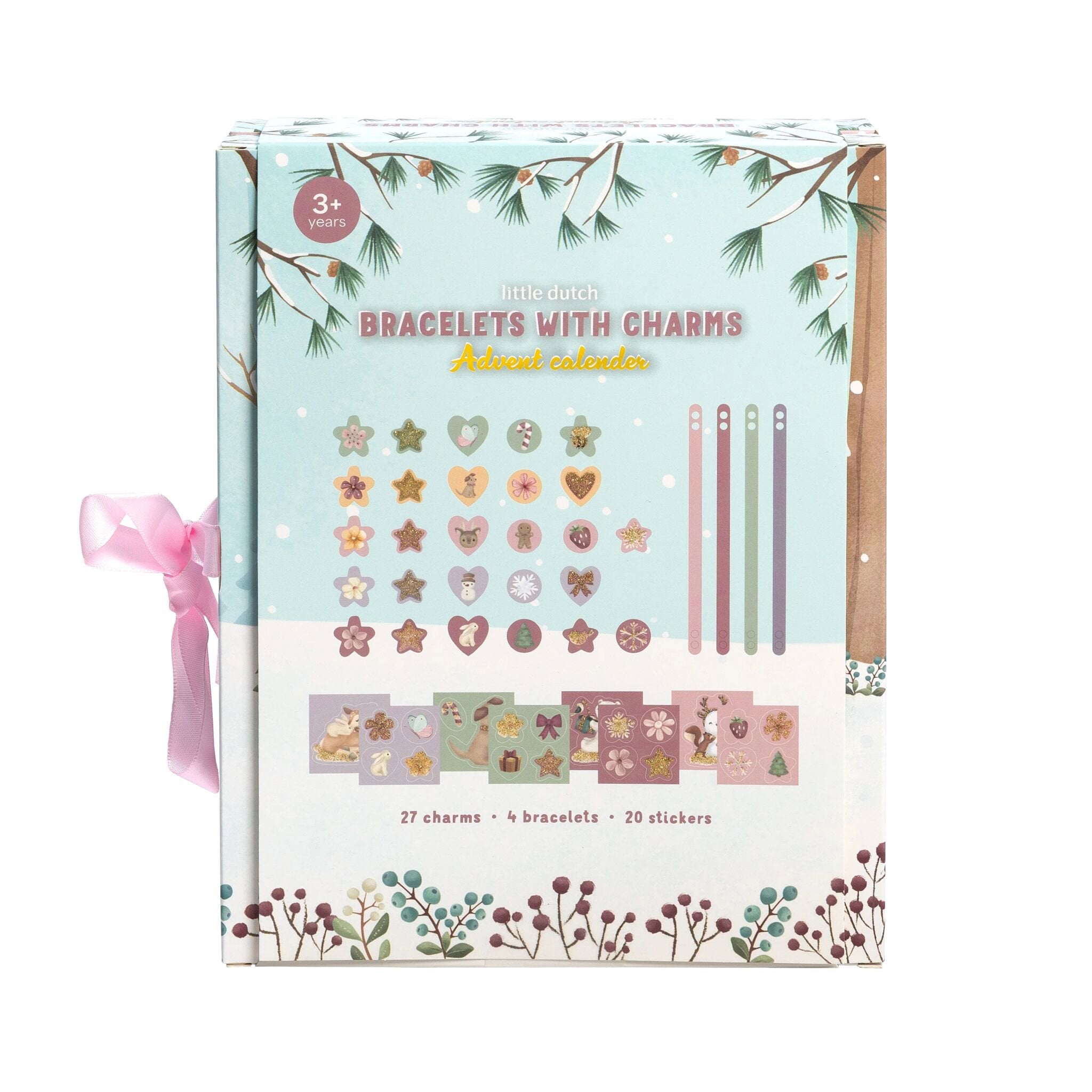 Calendario dell'avvento con regali (braccialetti, charms e stickers) Multicolore 126664