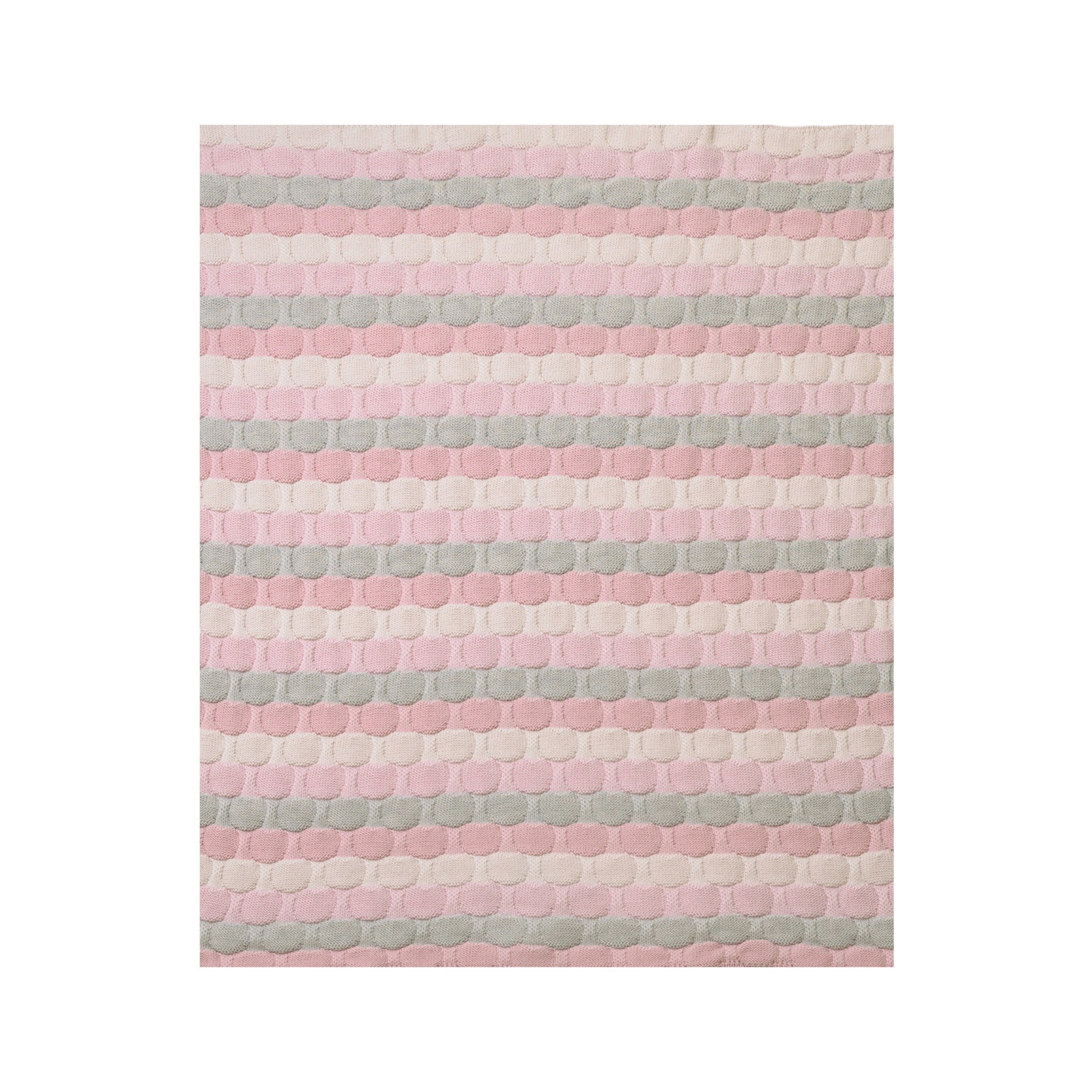 Copertina Neonata Lana Vergine 100% Rosa Cipria Multicolor IN2380/R