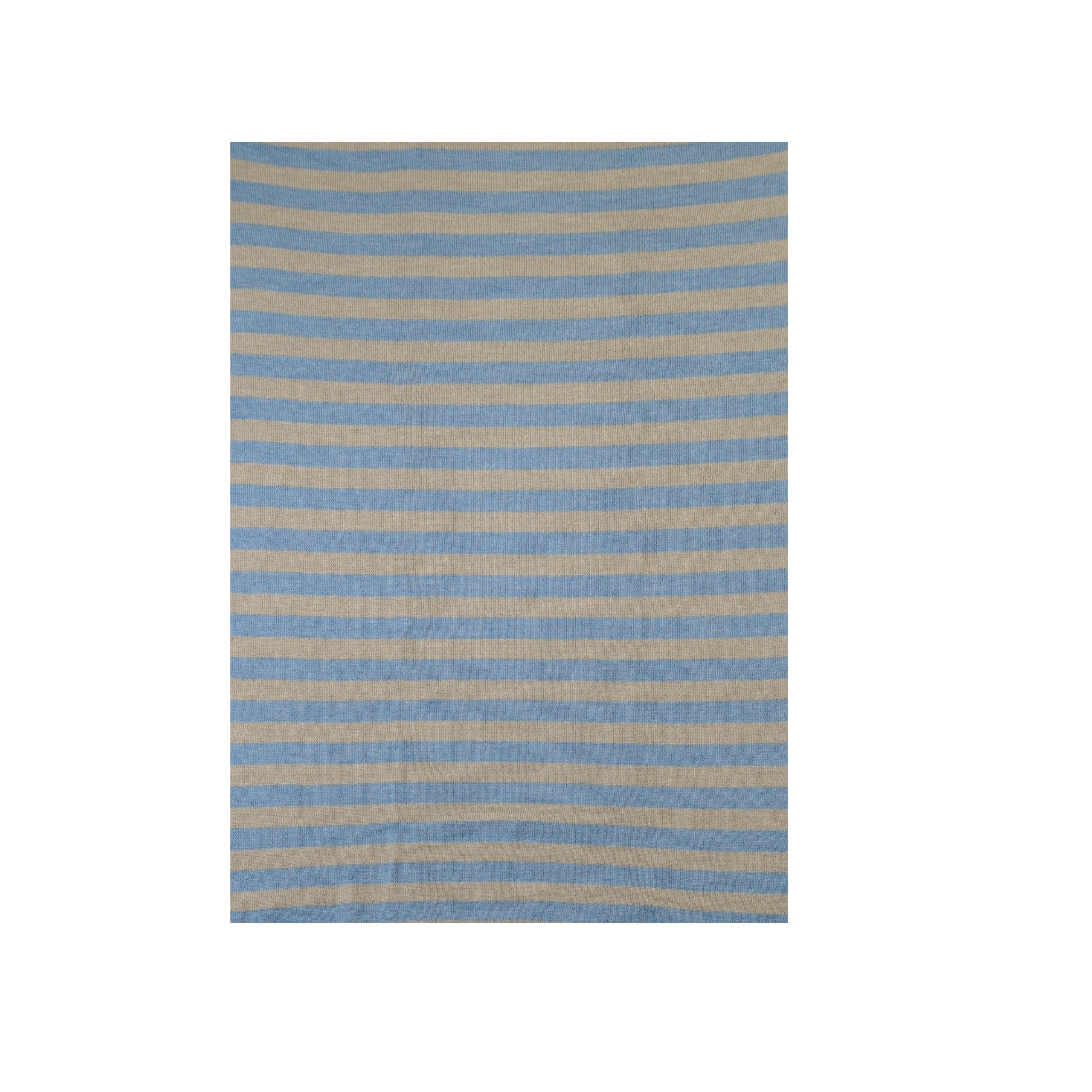 Coperta Azzurro Righe Pura Lana BABY LORD 109/A