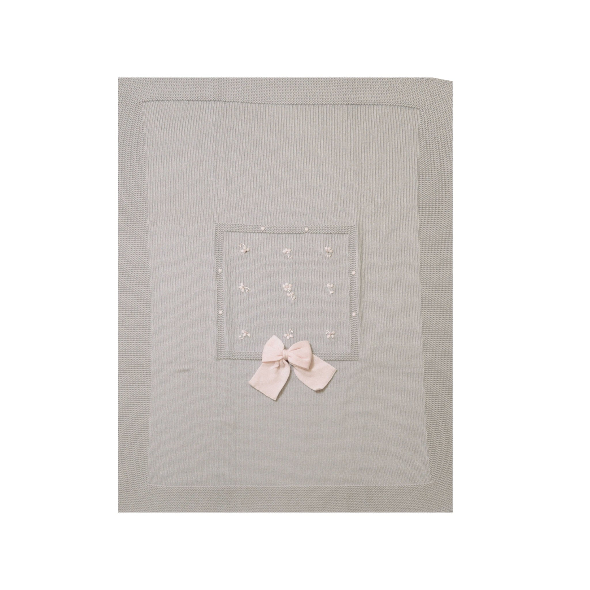 Coperta Fiori ricamati Neonata AVORIO FIORI 132/S