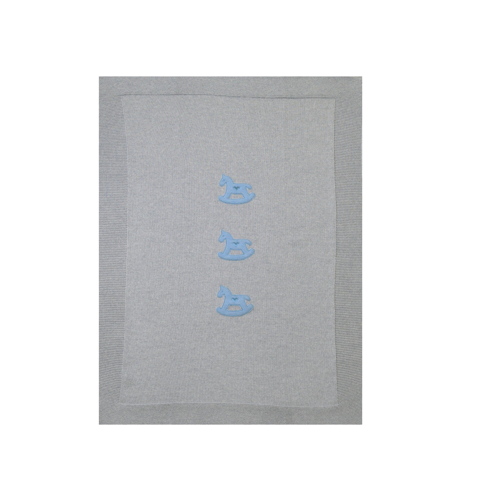 Coperta Grigio Pura Lana BABY LORD CAVALLINO/120