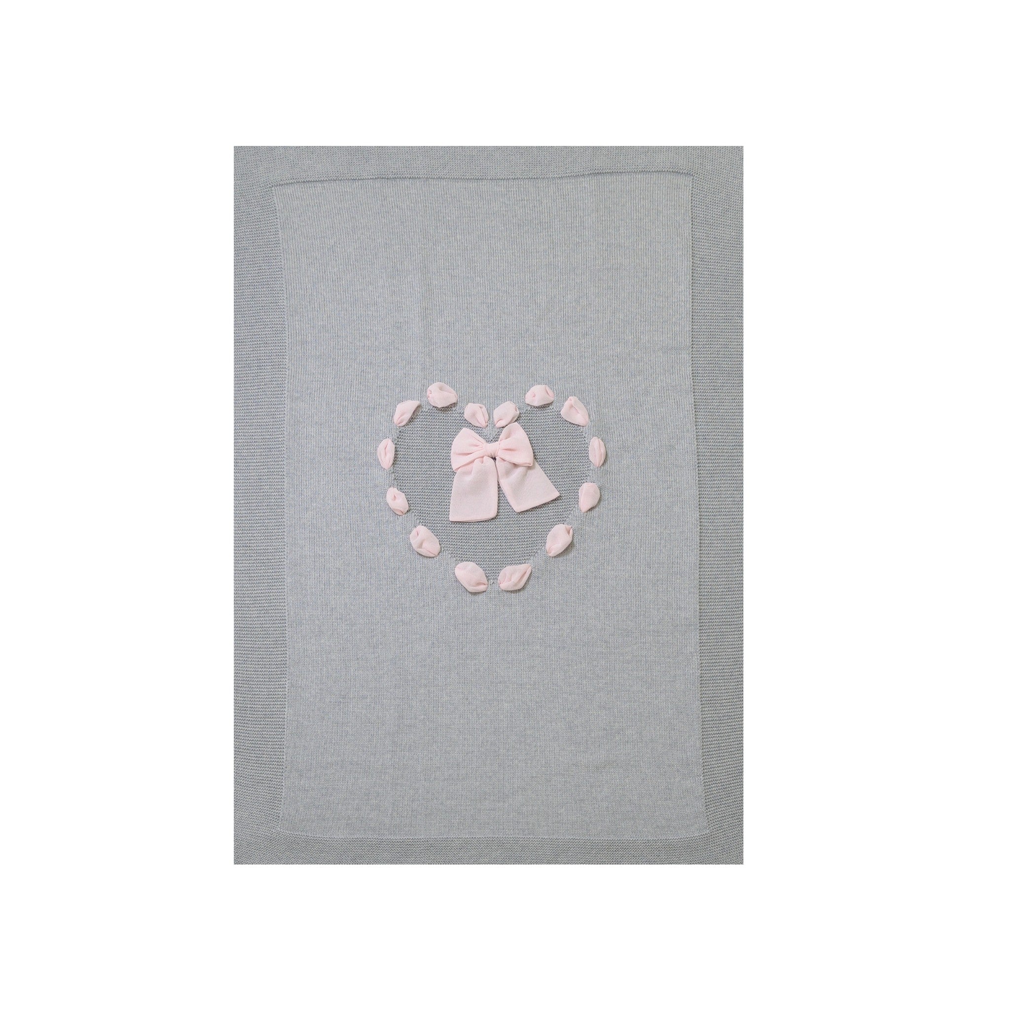 Coperta Cuore in cady Neonata Grigio CUORE/122