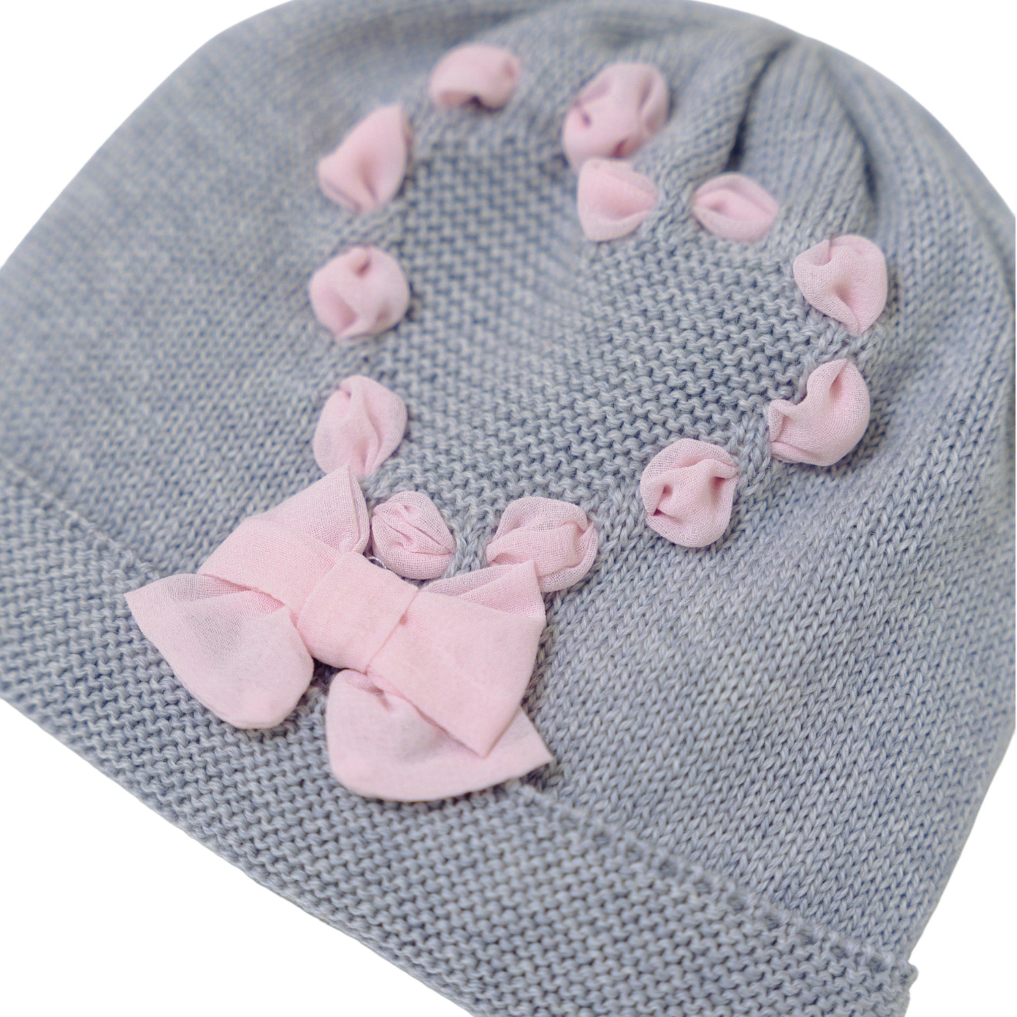 Cuffia Cuore in cady Neonata Grigio CUORE/611