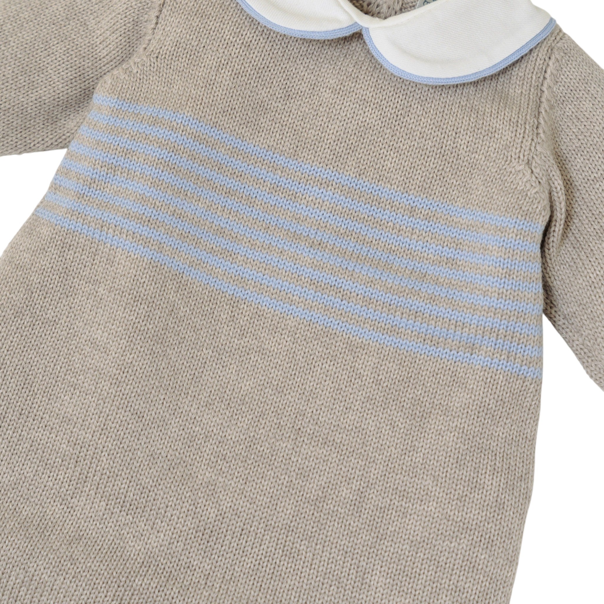 Tutina Neonato GRIGIO Righe CIELO LE DODO' - Made in Italy T90L-3005