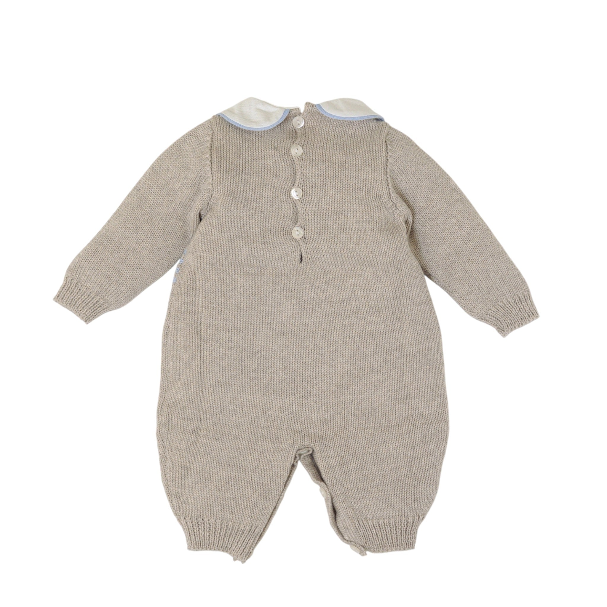 Tutina Neonato GRIGIO Righe CIELO LE DODO' - Made in Italy T90L-3005