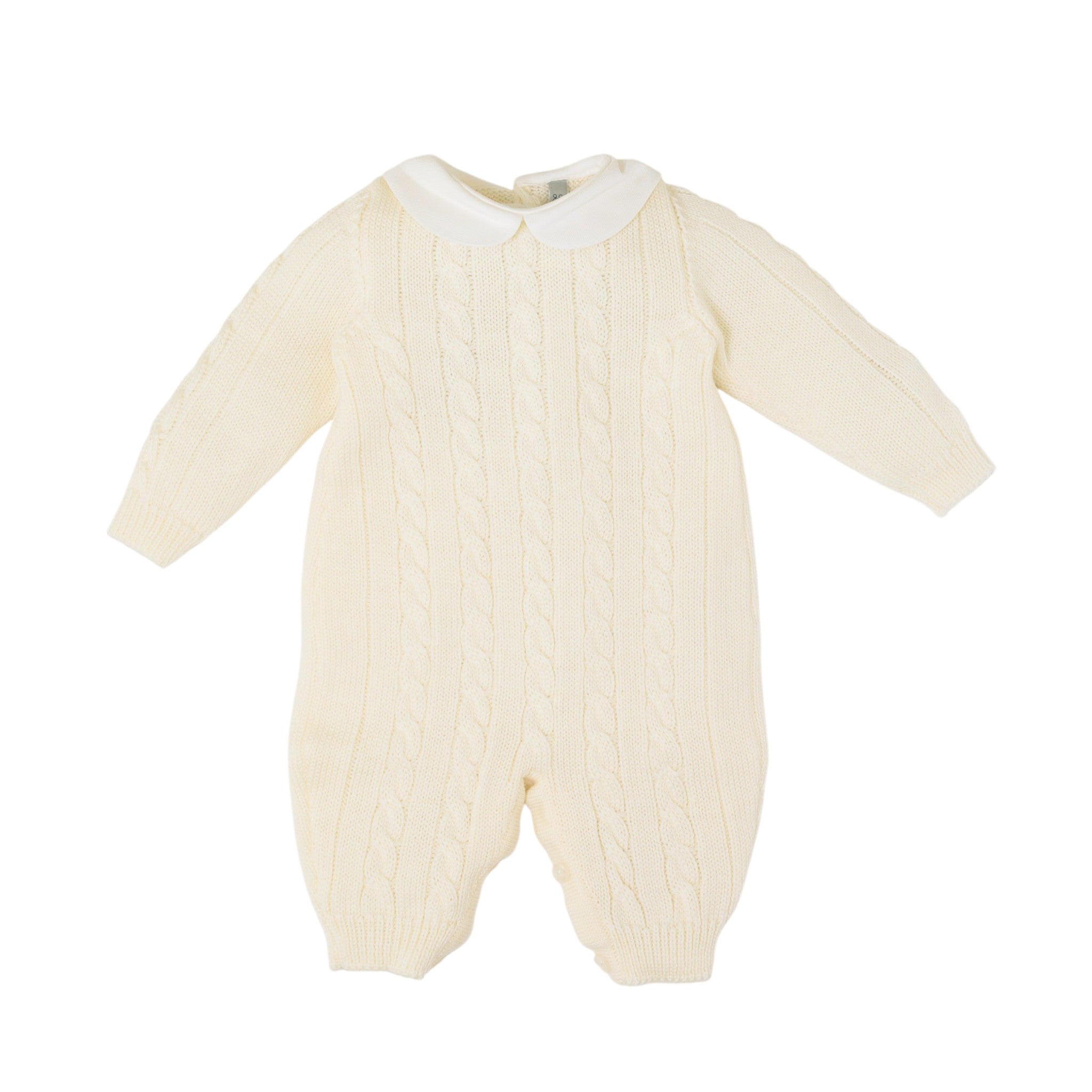 Tutina Neonato PANNA Tramatura Trecce LE DODO' - Made in Italy T96L-1000