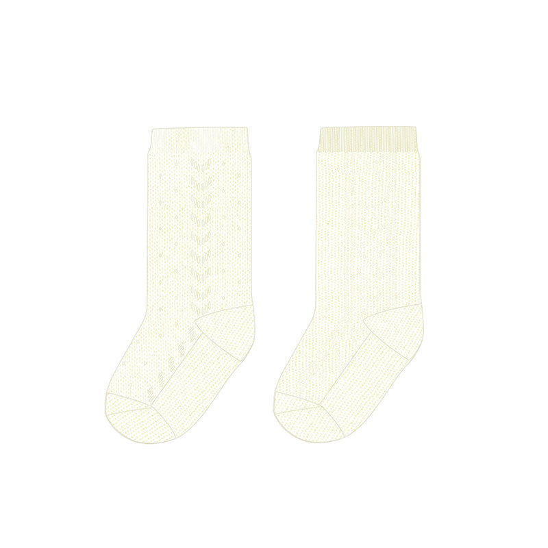 Set 2 calzini eleganti ECRU 1J-9760/E - NANU' BABY