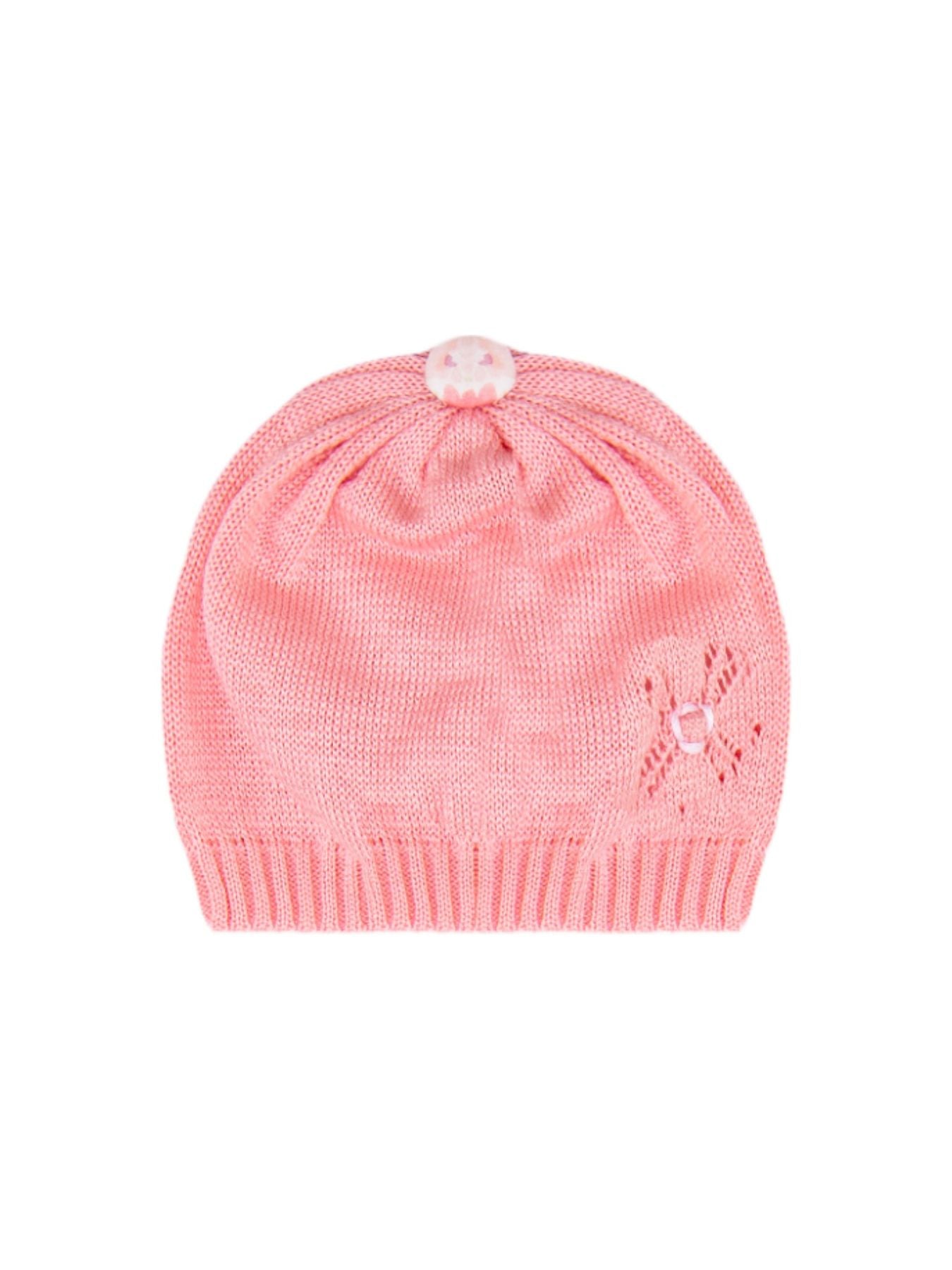 Cuffia in filo di cotone Neonata ROSA EP1471/T - NANU' BABY