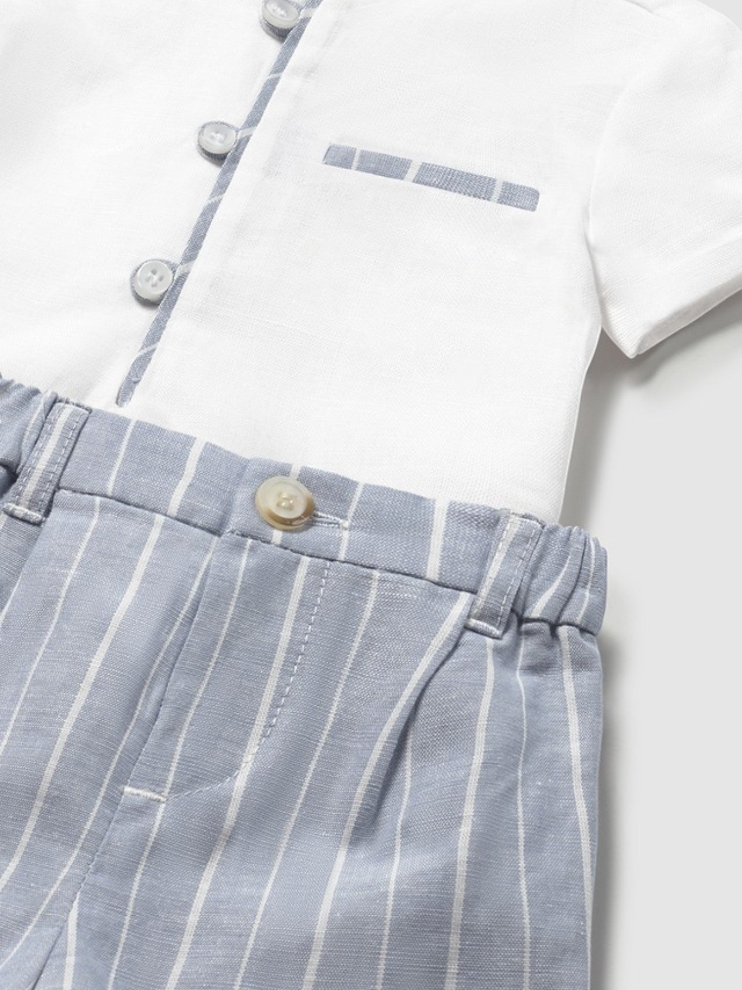 Completo pantalone corto Bimbo AZZURRO 1211 /AZ - NANU' BABY