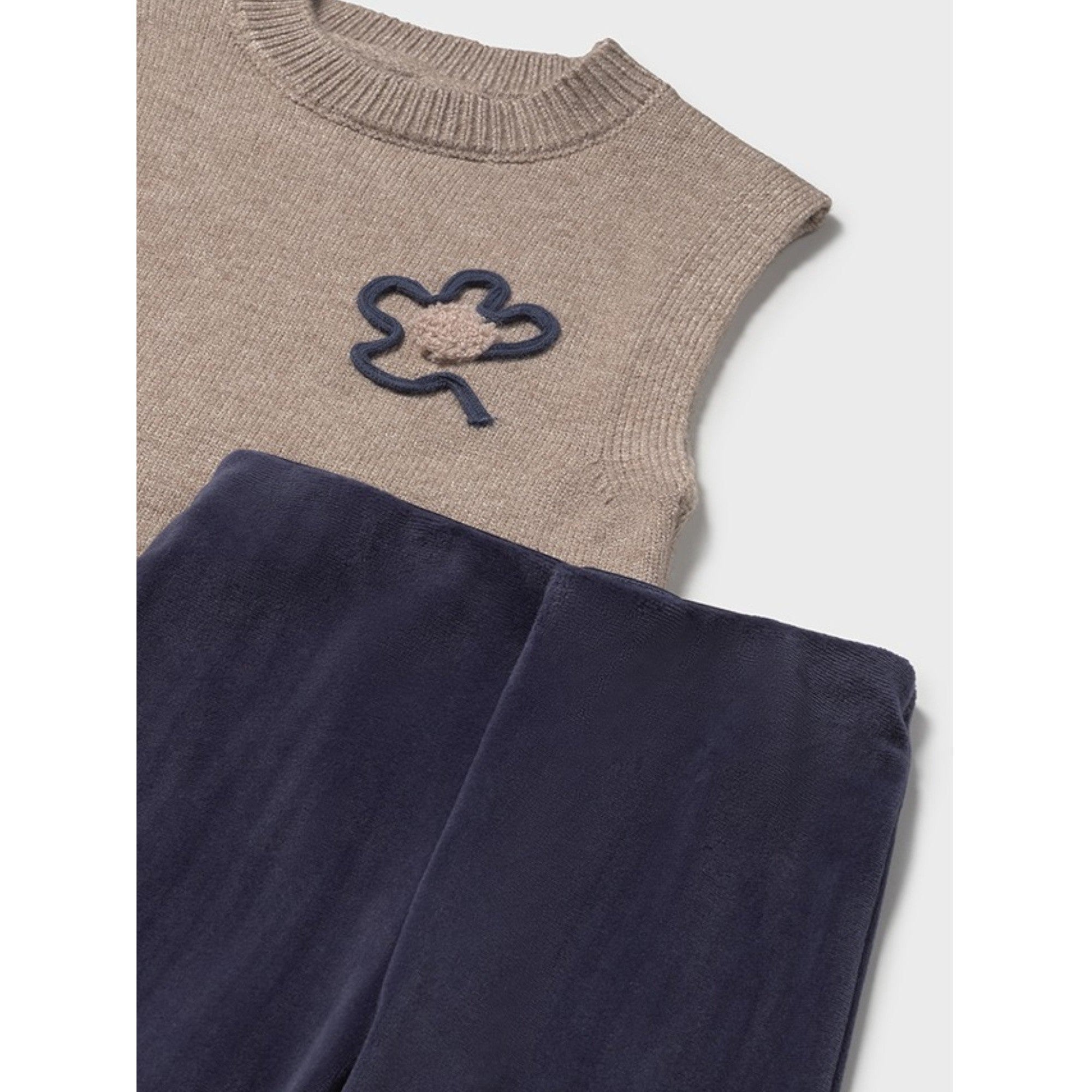 Completo Pantalone gilet tricot Bimba Blu 2596/48 - NANU' BABY
