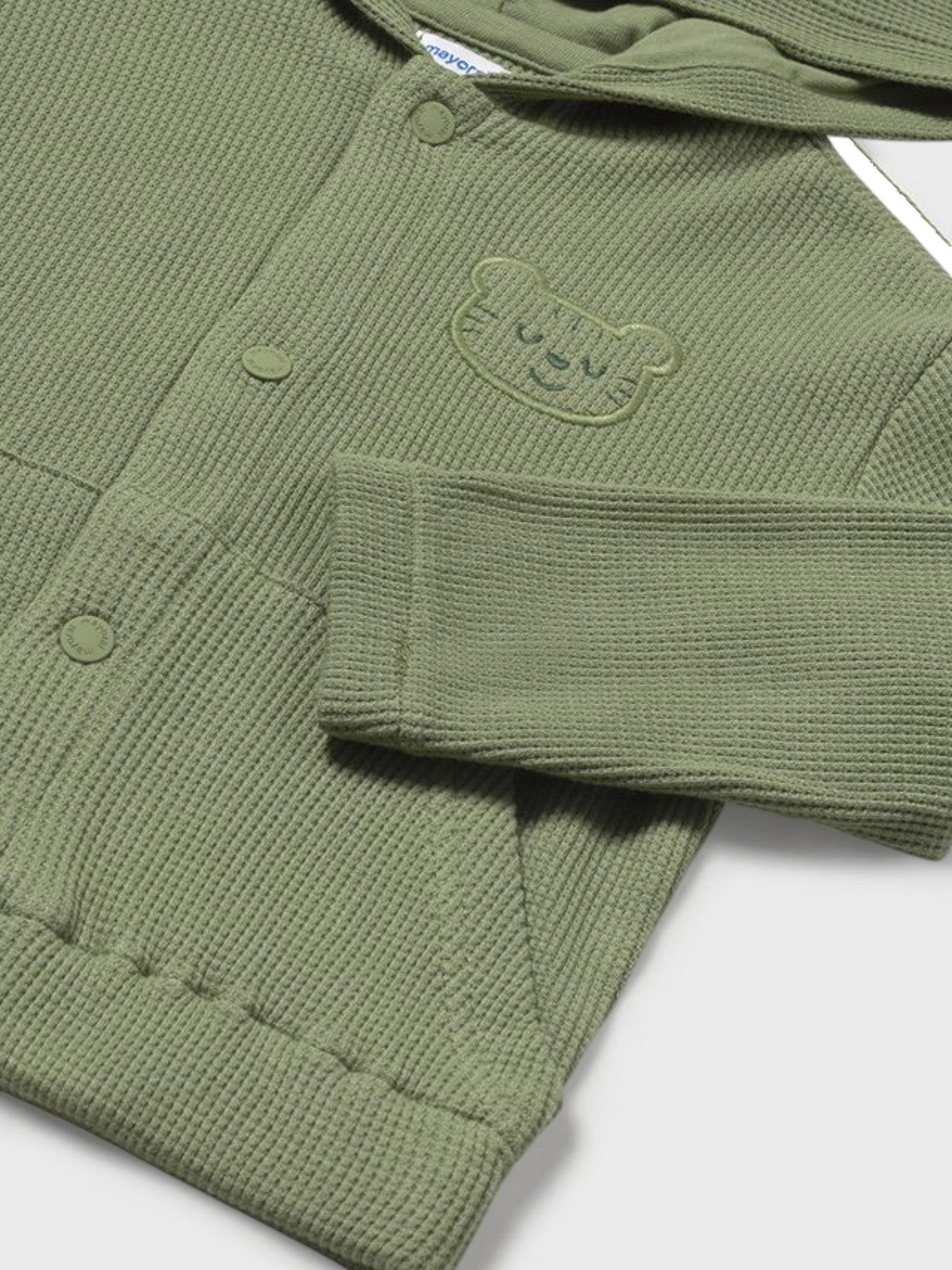 Felpa cappuccio a rilievo Bimbo VERDE 1472/69 - NANU' BABY