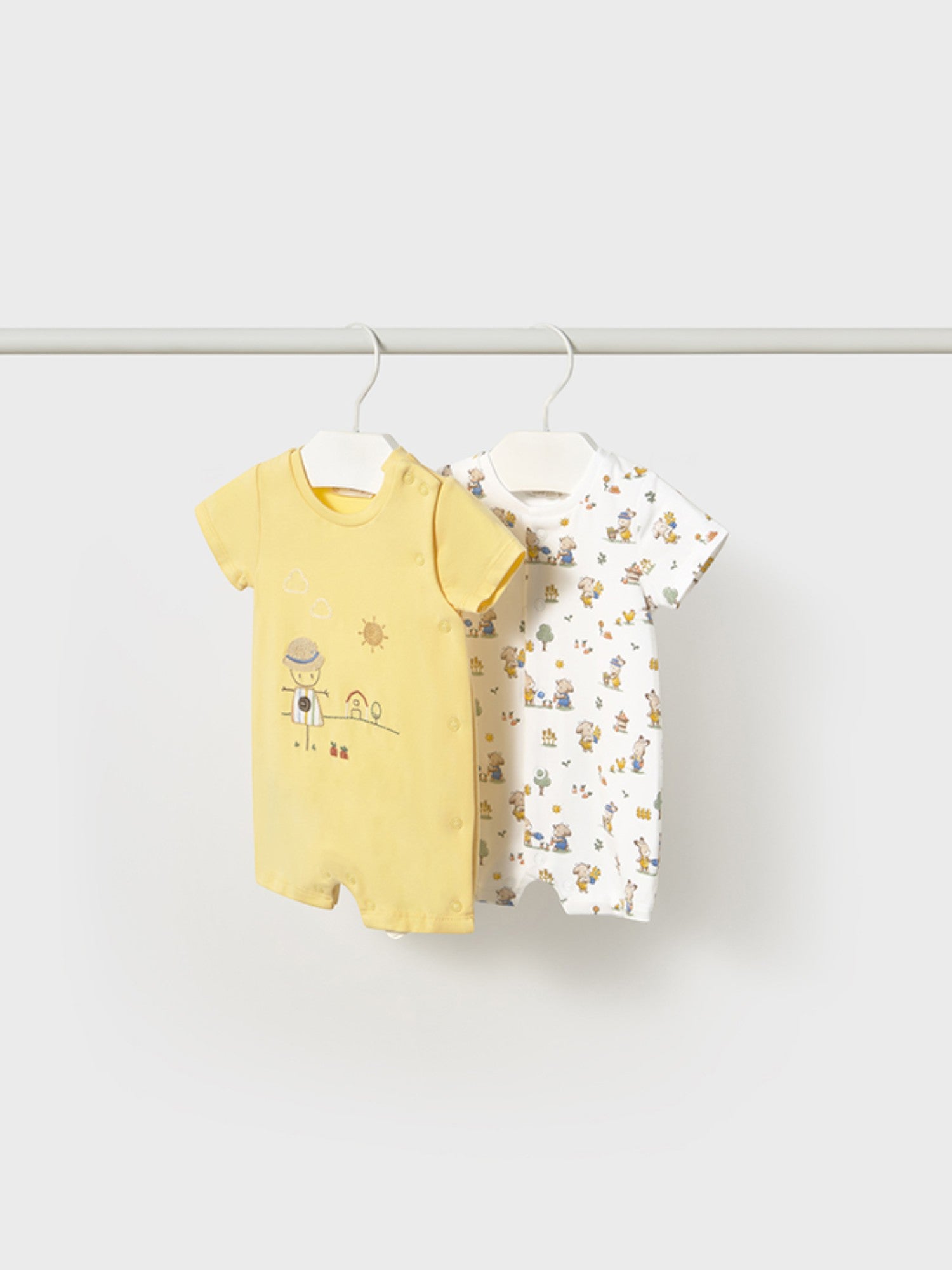 Set 2 pagliaccetti corti Bimbo GIALLO 1707 /G - NANU' BABY
