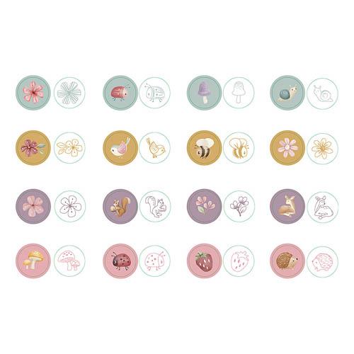 Set 16 timbrini Fairy Garden MULTICOLORE 126015