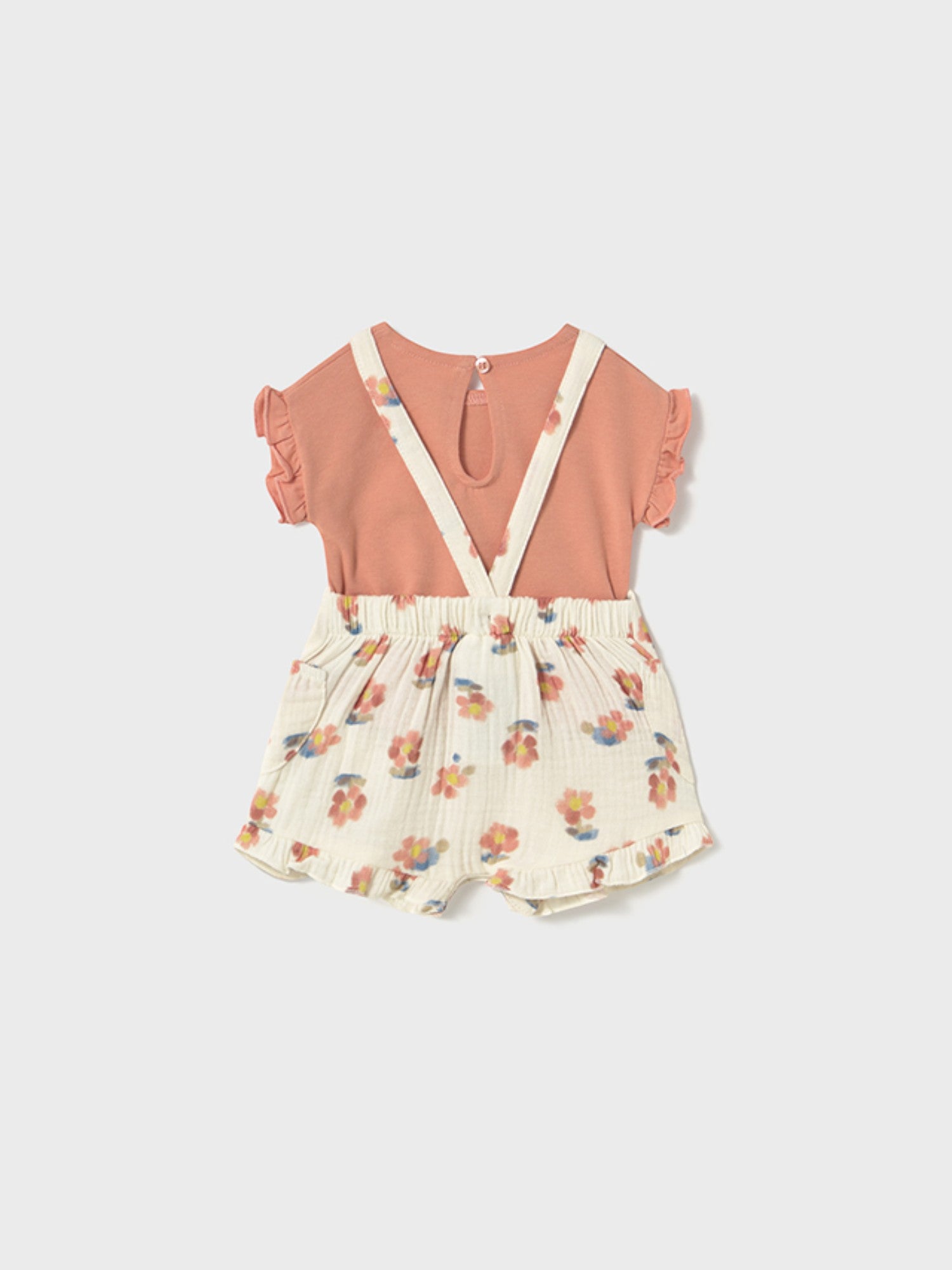 Completo salopette e maglietta Bimba ARANCIO 1662 /AR - NANU' BABY