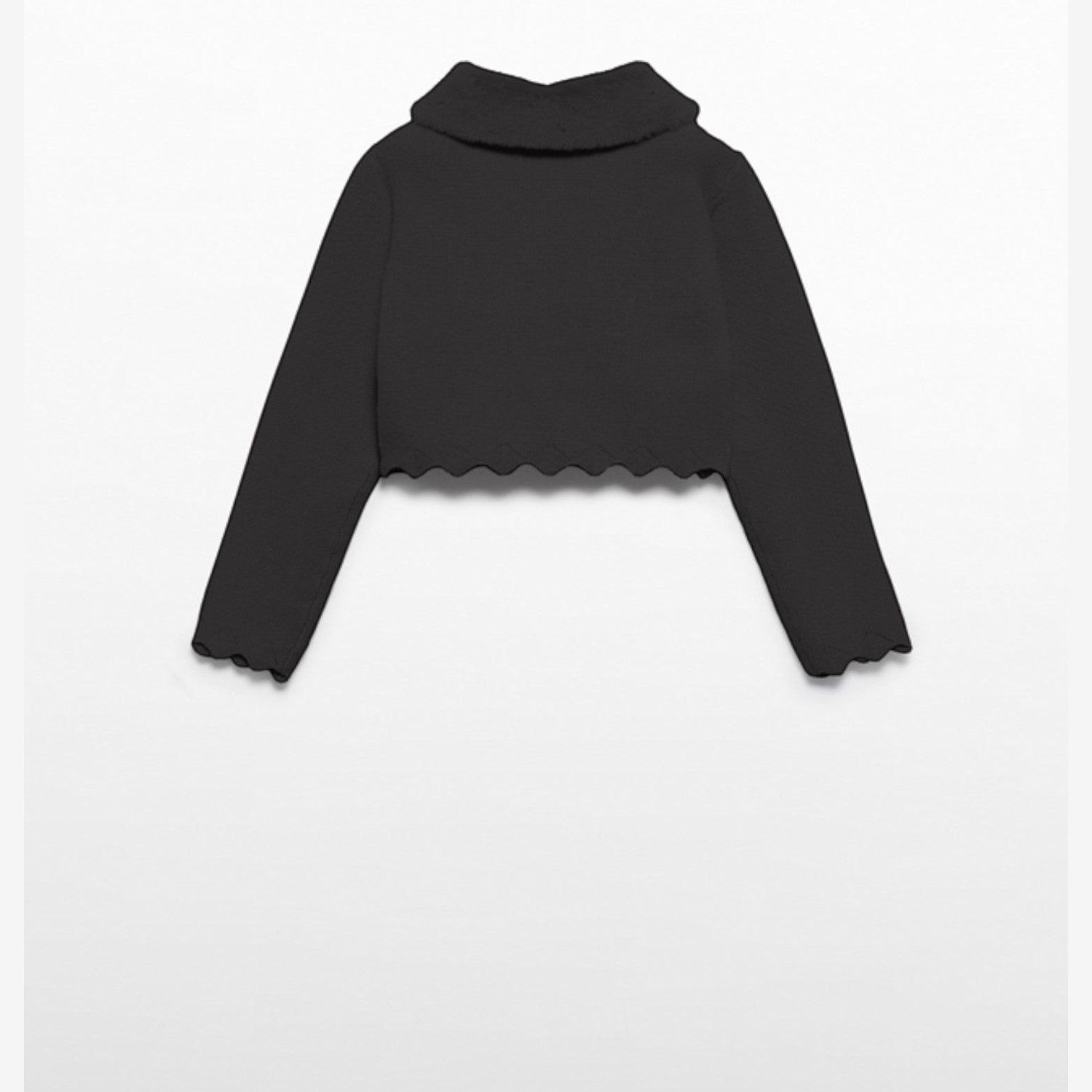 Cardigan tricot colletto pell Bimba Nero 5834/80 - NANU' BABY