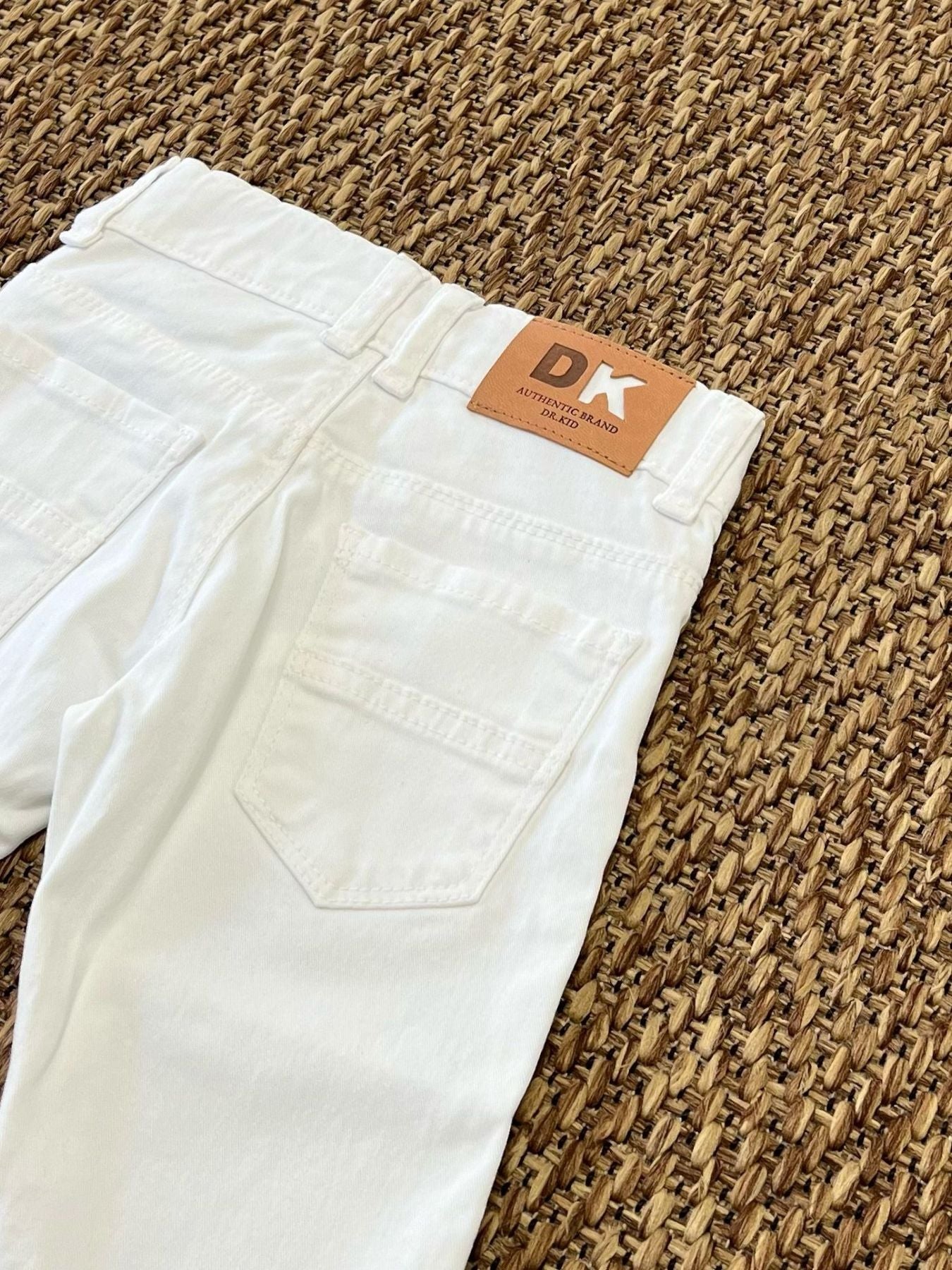 Pantaloni Bimbo BIANCO DK53/PV24 - NANU' BABY