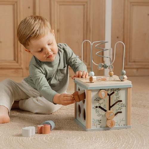 Cubo attività in legno - Amici della foresta MULTICOLORE LD7231 - NANU' BABY