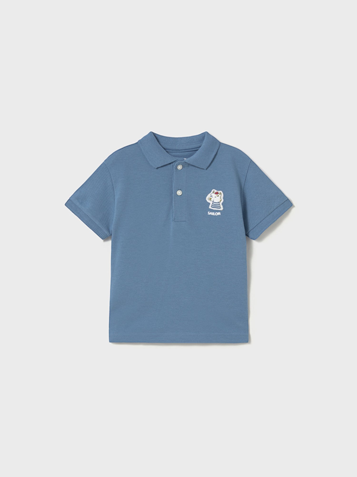 Polo m/c applique Bimbo AZZURRO 1108/62 - NANU' BABY