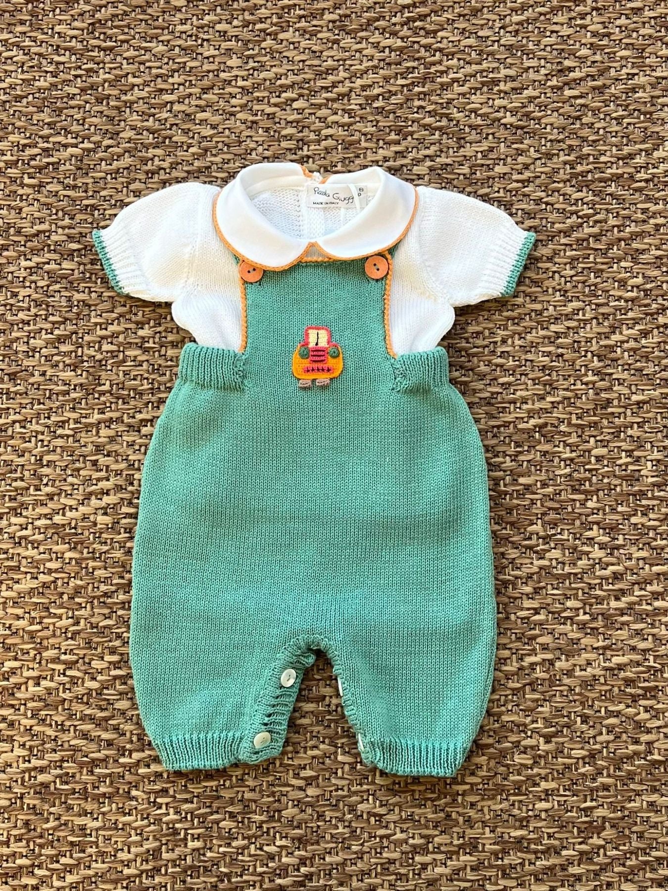 Salopette corta Neonato VERDE CETIN/SL-V - NANU' BABY
