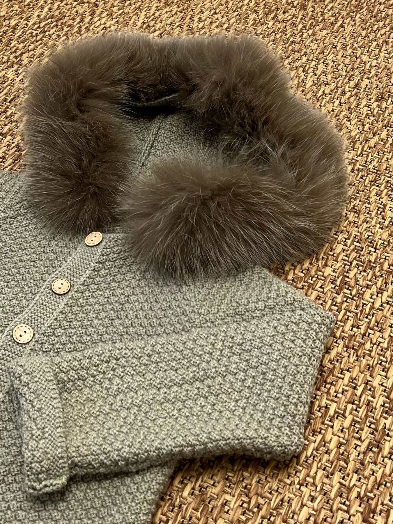 Cappotto in maglia Bimbo VERDE L019-10206 - NANU' BABY